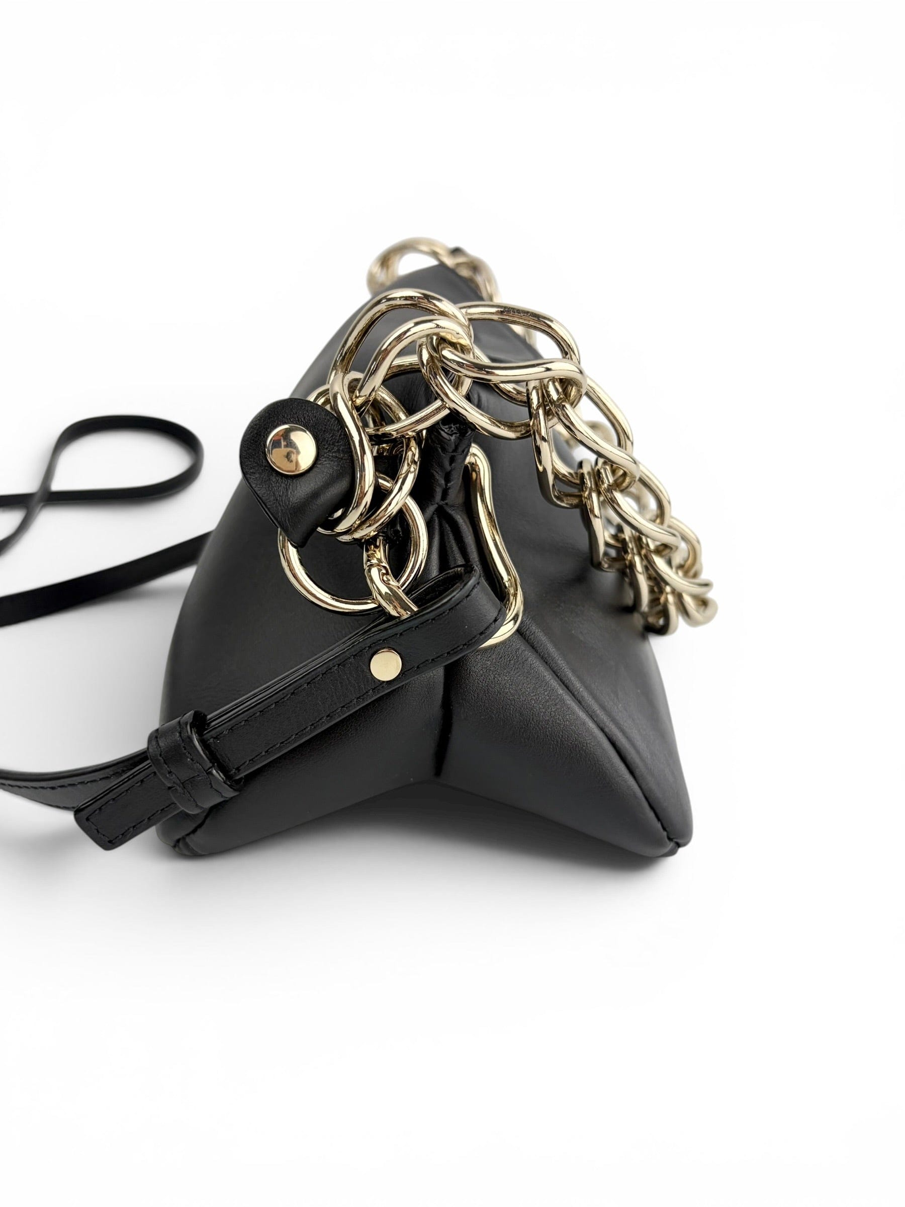 Chloe Black Lether Juana Chain Crossbody
