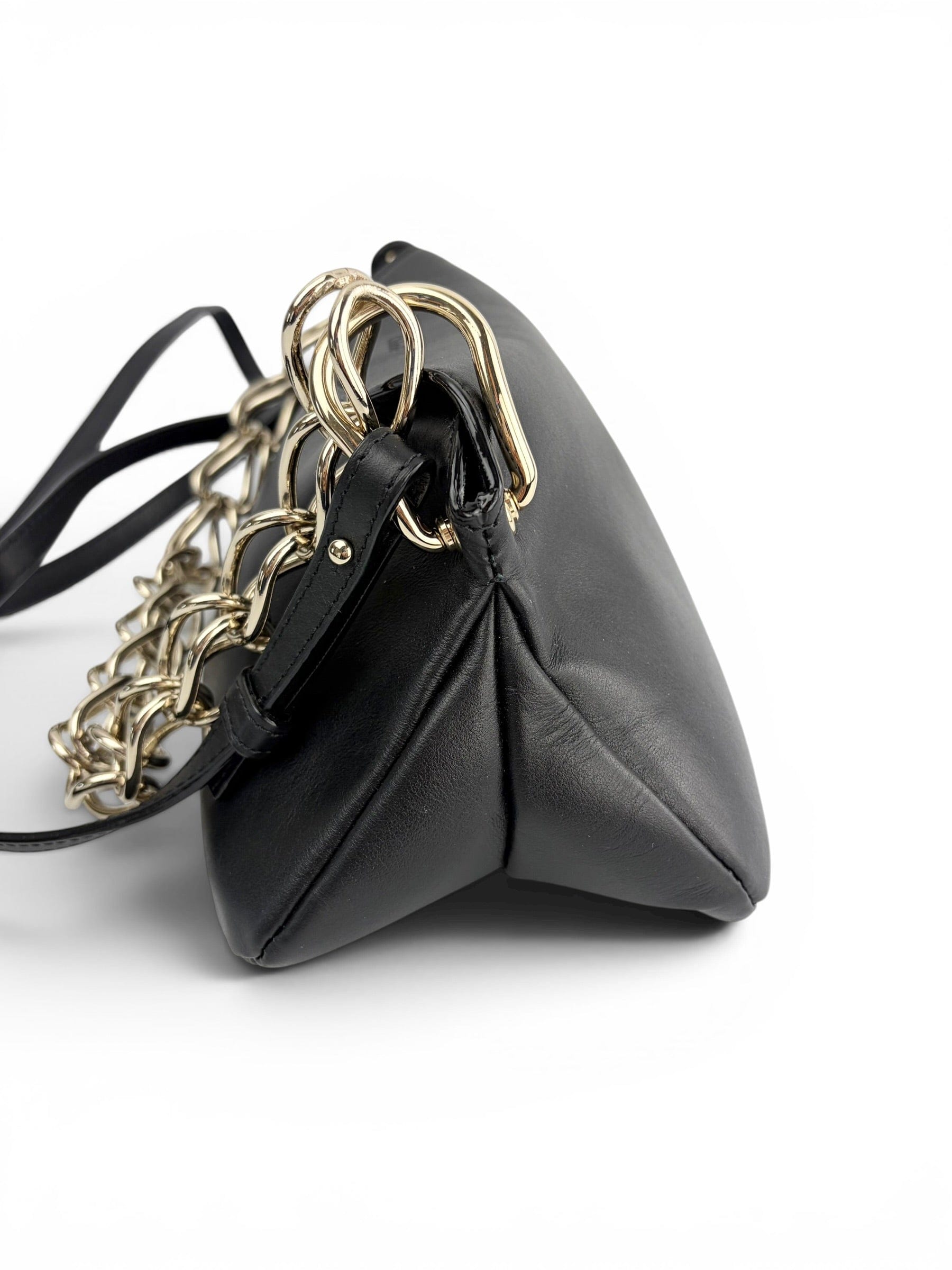 Chloe Black Lether Juana Chain Crossbody