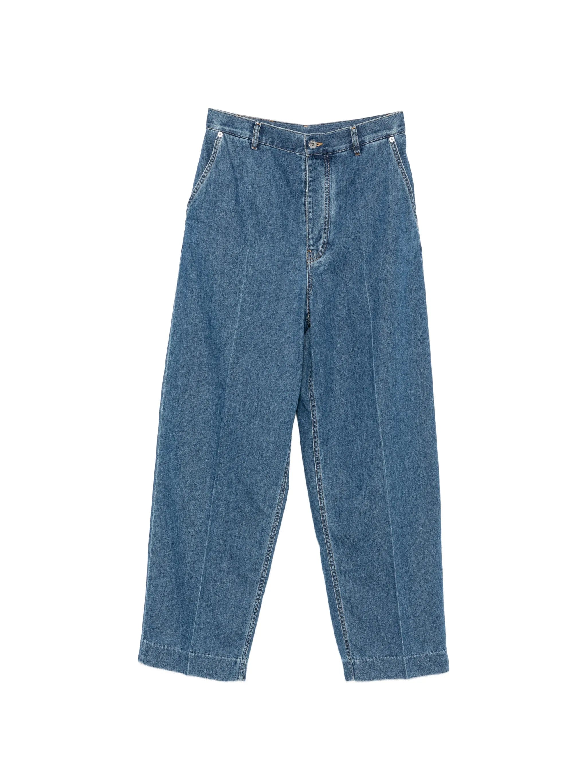 Bottega Veneta logo - patch straight jeans