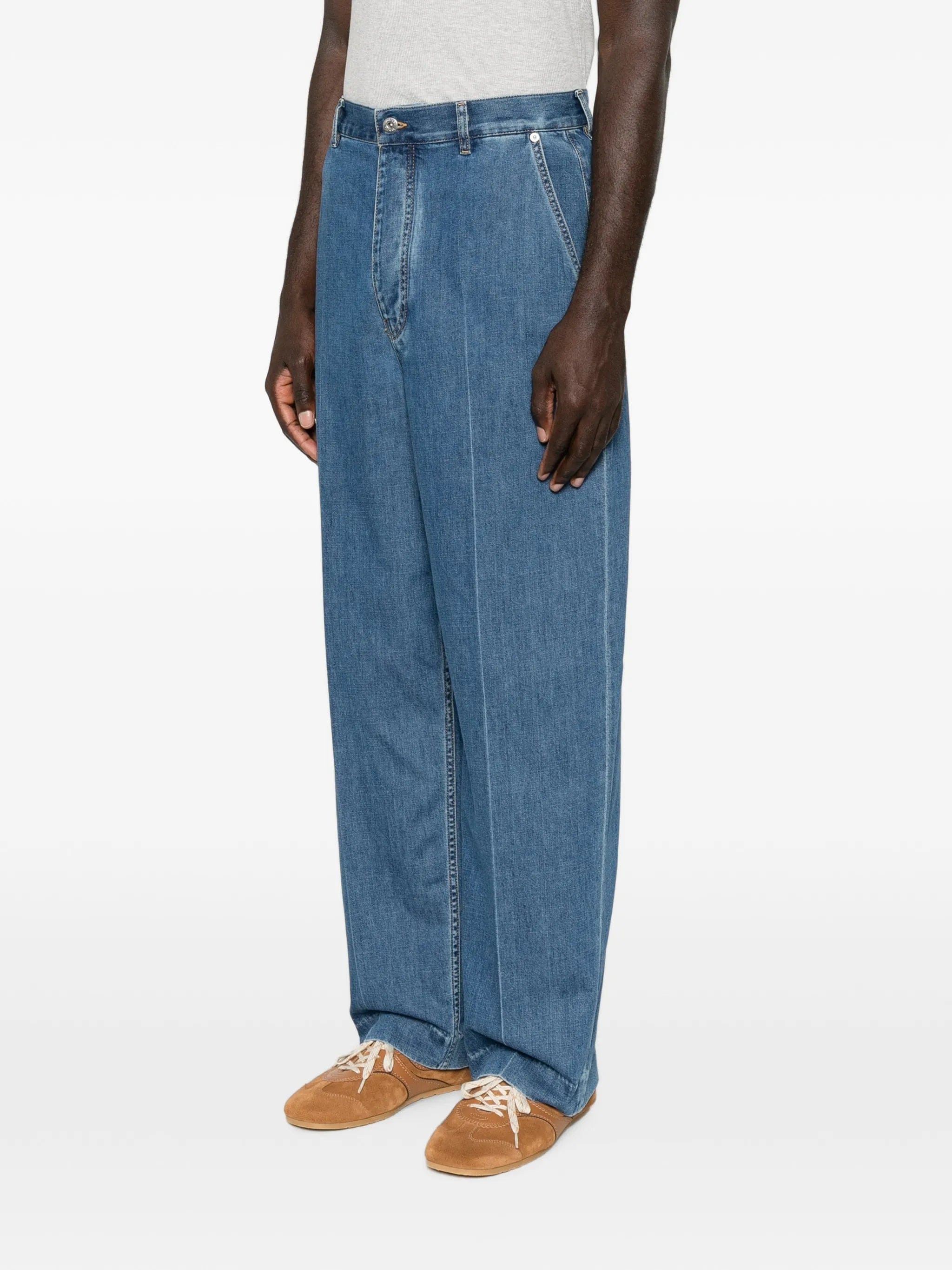 Bottega Veneta logo - patch straight jeans