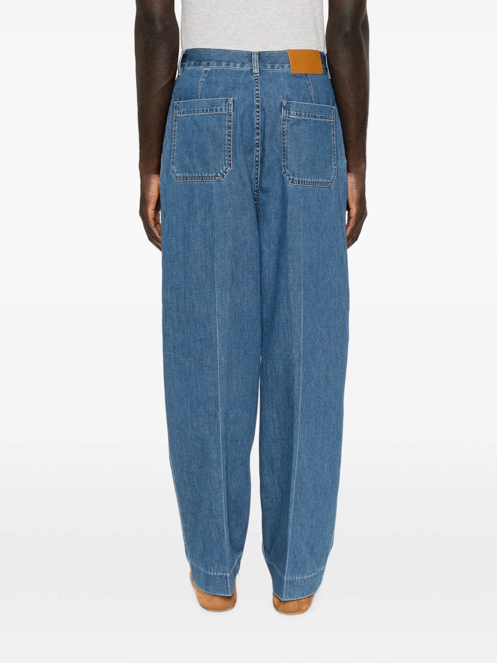 Bottega Veneta logo - patch straight jeans