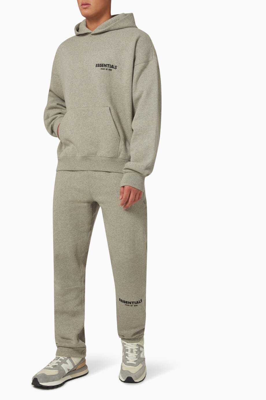 Fear of God Essentials Logo Sweatpants Dark Oatmeal