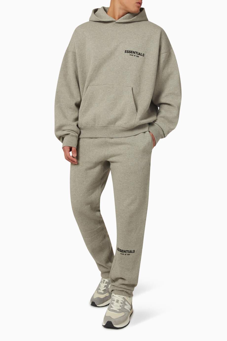 Fear of God Essentials Logo Sweatpants Dark Oatmeal