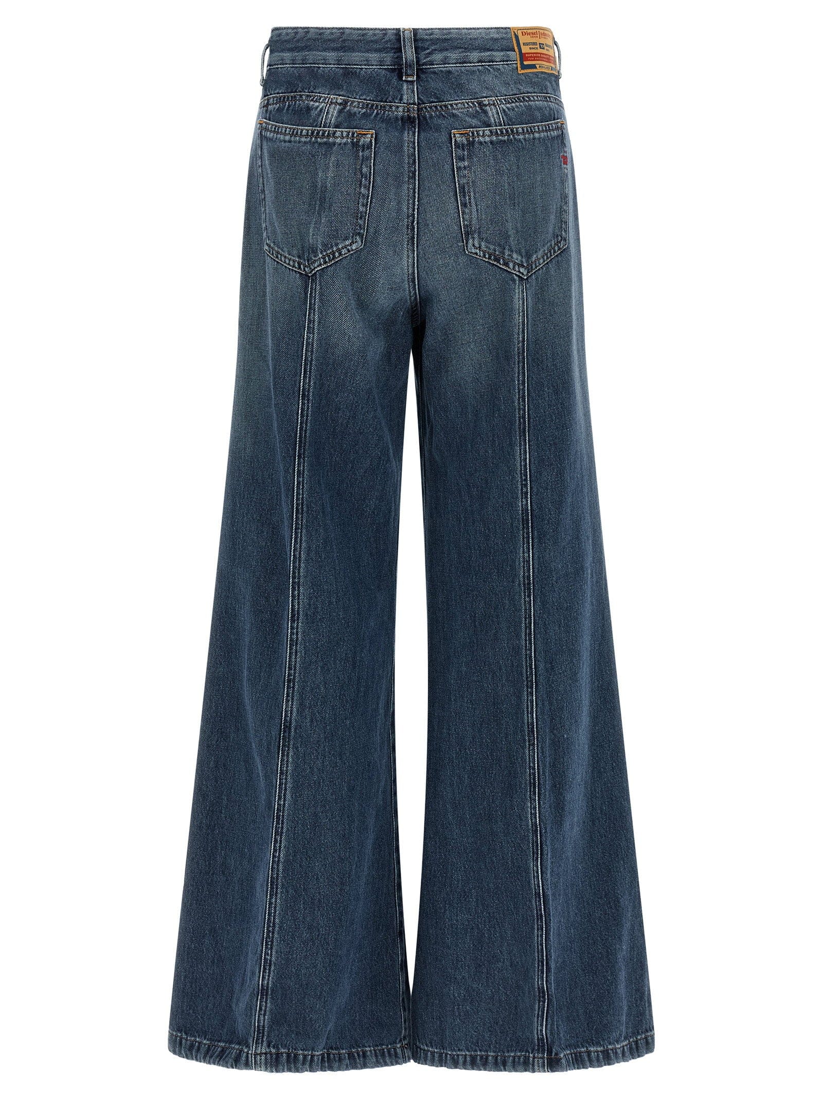 Diesel Wide - Leg Flared Denim Jeans — Blue
