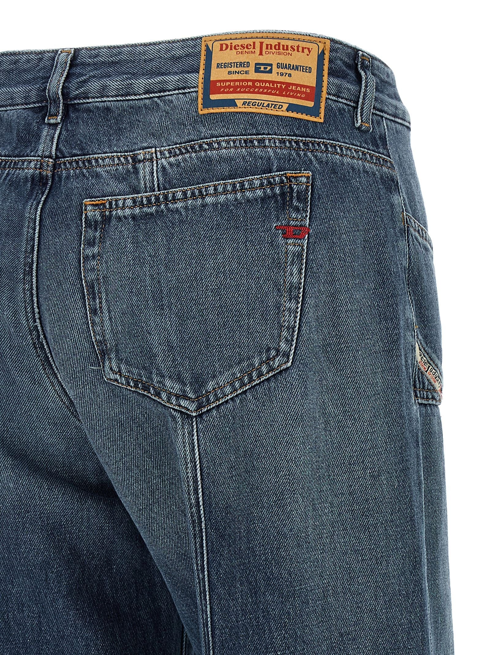 Diesel Wide - Leg Flared Denim Jeans — Blue