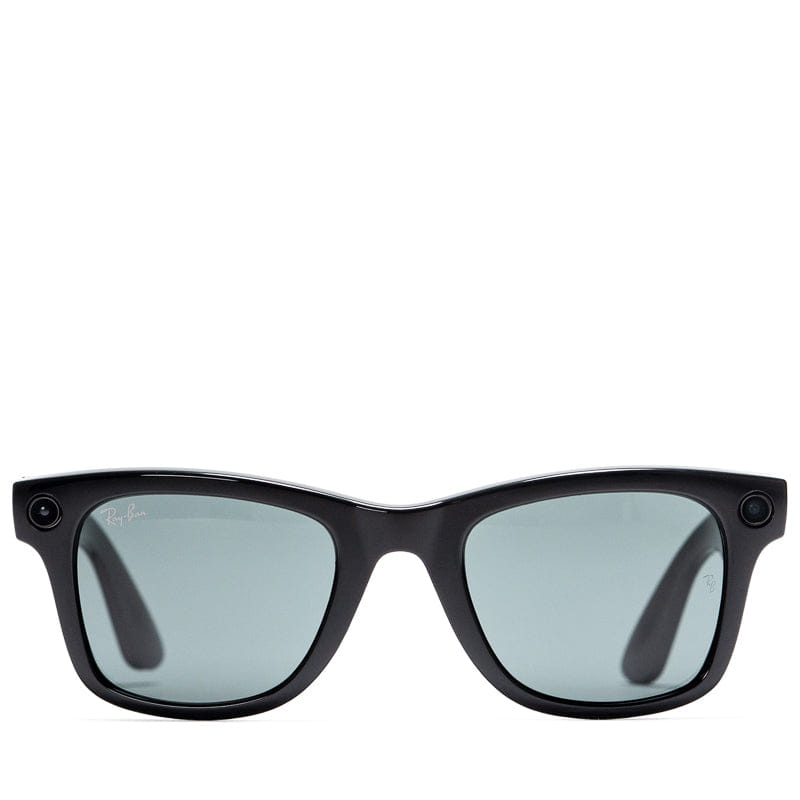 Ray - Ban Meta Wayfarer (Size 50) - Shiny Black/G15 Green