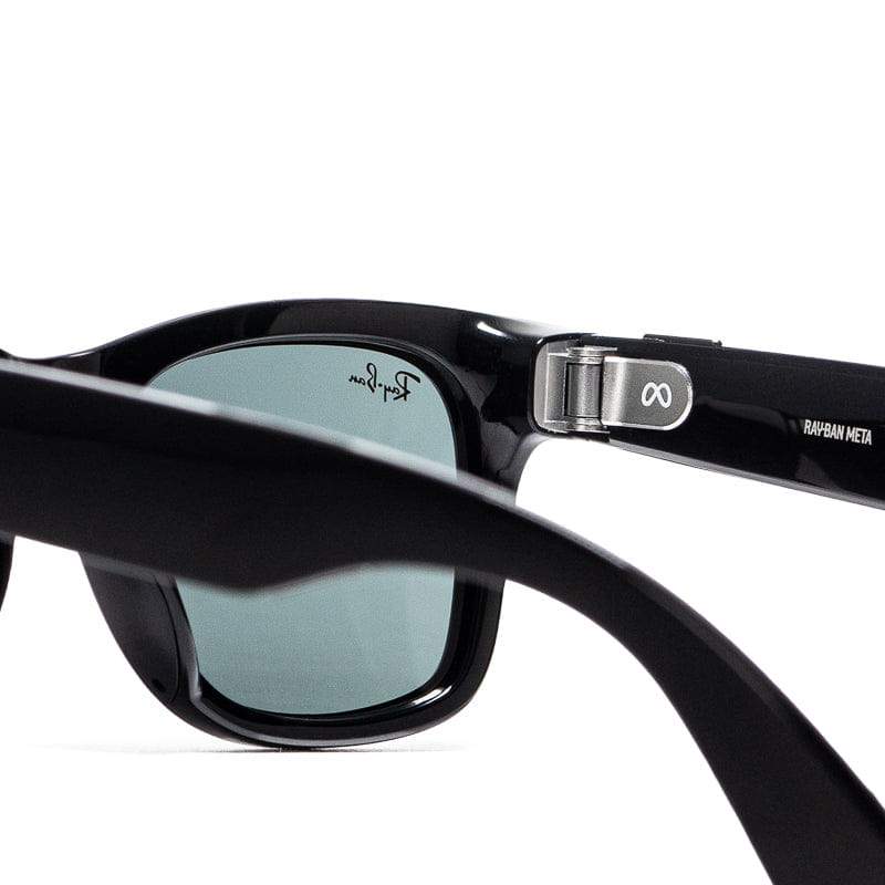 Ray - Ban Meta Wayfarer (Size 50) - Shiny Black/G15 Green