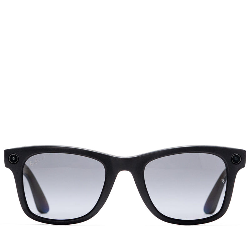Ray - Ban Meta Wayfarer (Size 53) - Matte Black/Polar Gradient Graphite