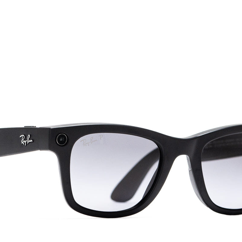 Ray - Ban Meta Wayfarer (Size 53) - Matte Black/Polar Gradient Graphite