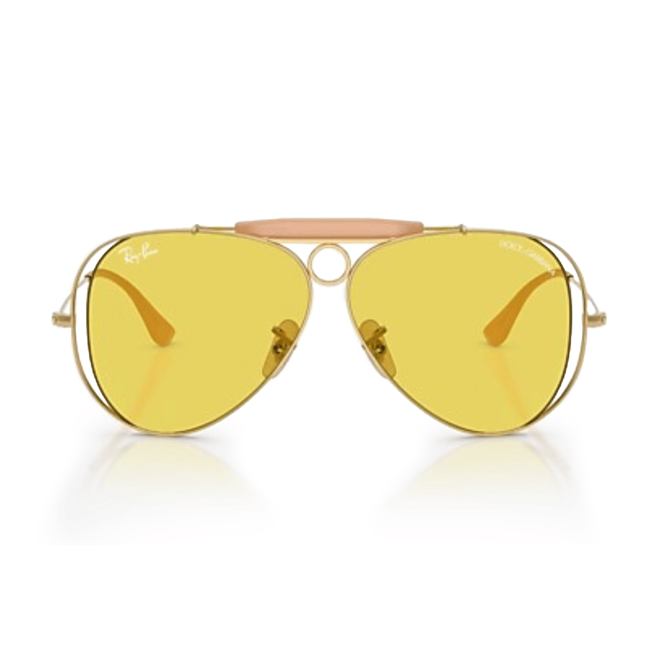 Ray Ban x Dolce & Gabbana The Shooter Polished Arista Gold Frame/Yellow Lenses