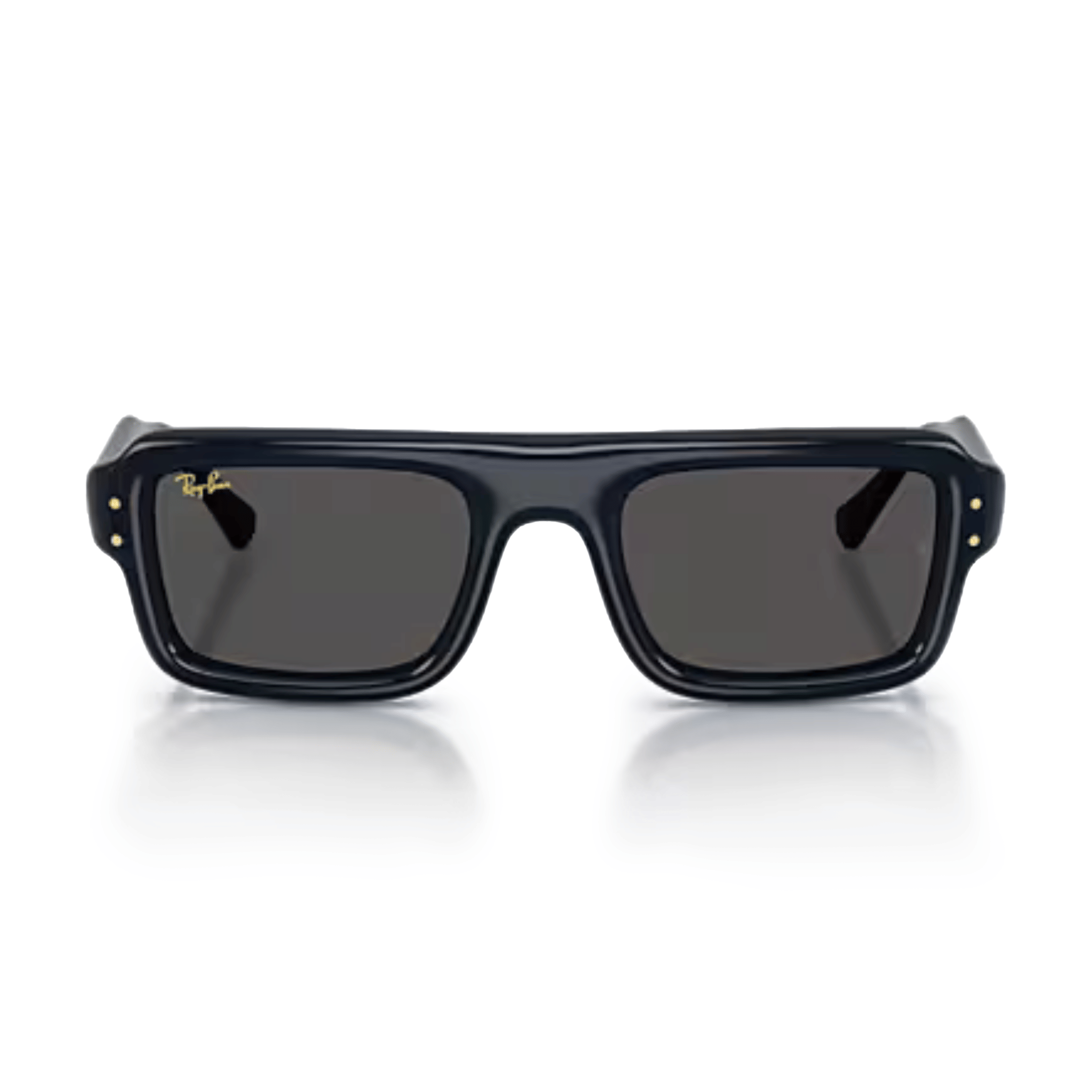 Ray Ban Flacko Puffer Polished Transparent Dark Blue Frame/Ultra Black Lenses