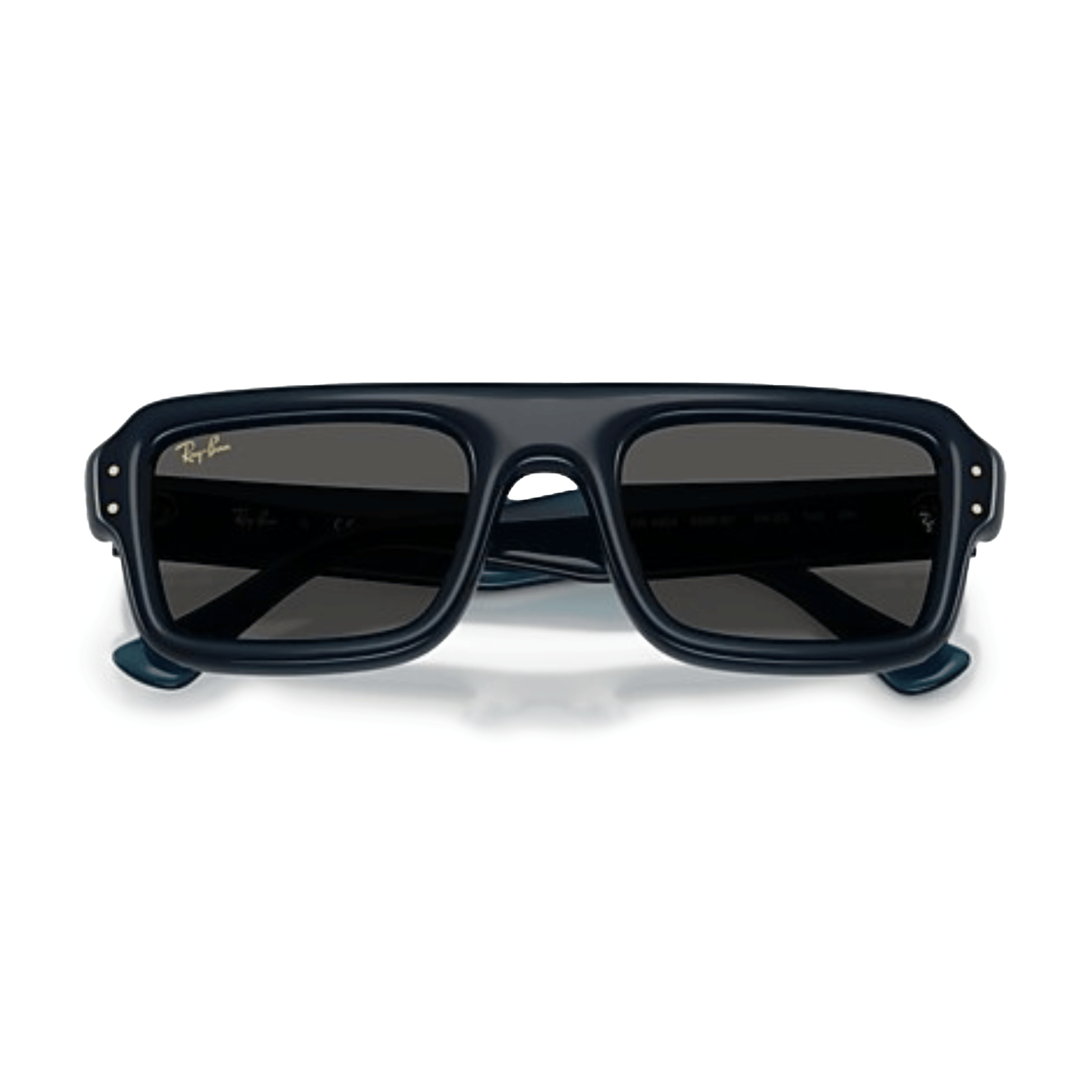 Ray Ban Flacko Puffer Polished Transparent Dark Blue Frame/Ultra Black Lenses
