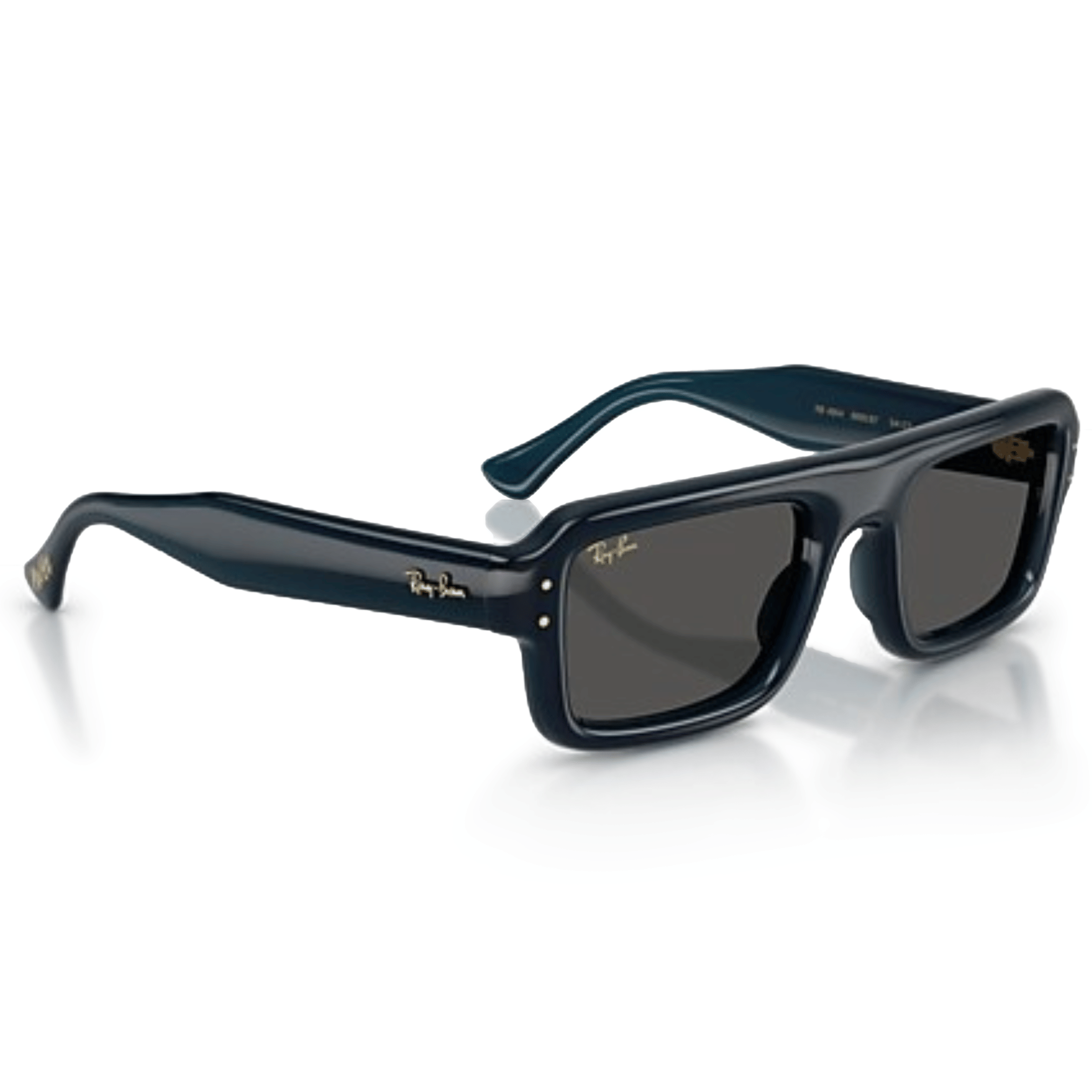 Ray Ban Flacko Puffer Polished Transparent Dark Blue Frame/Ultra Black Lenses