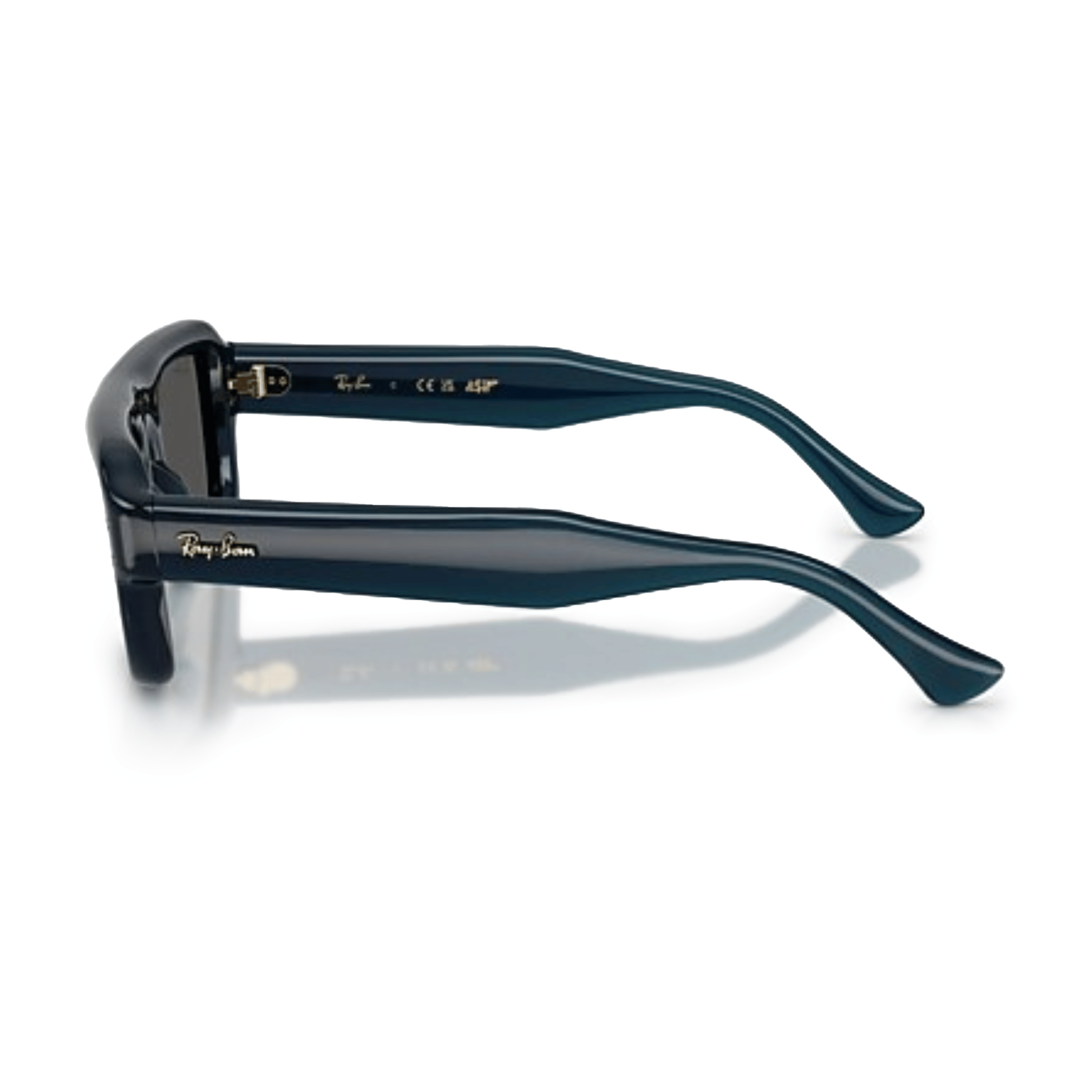 Ray Ban Flacko Puffer Polished Transparent Dark Blue Frame/Ultra Black Lenses