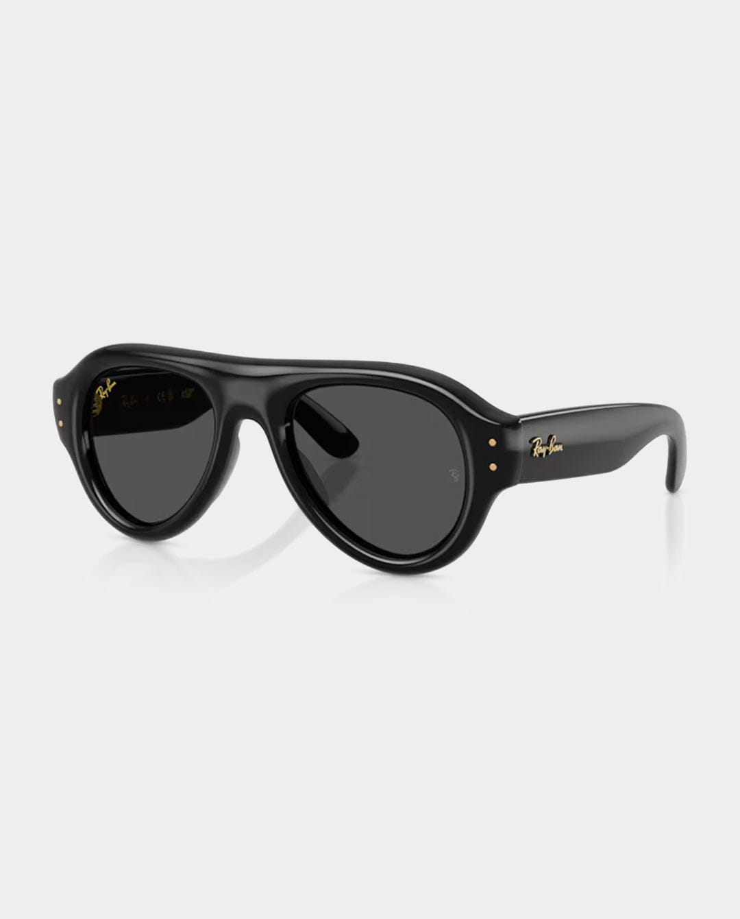 Ray - Ban - Aviator Puffer Sunglasses - Black with Ultra Black Lens