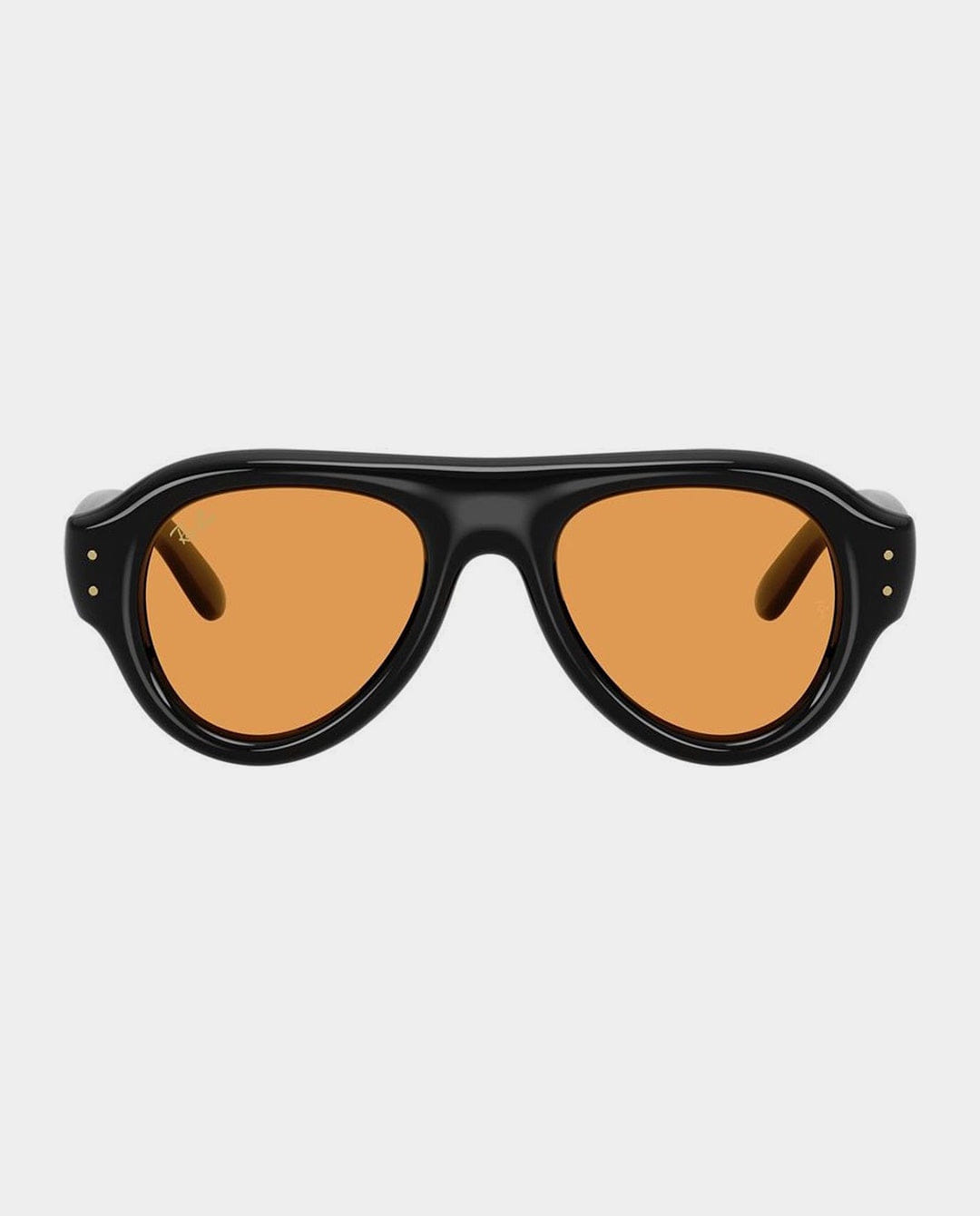Ray - Ban - Aviator Puffer Sunglasses - Black with Orange Lens