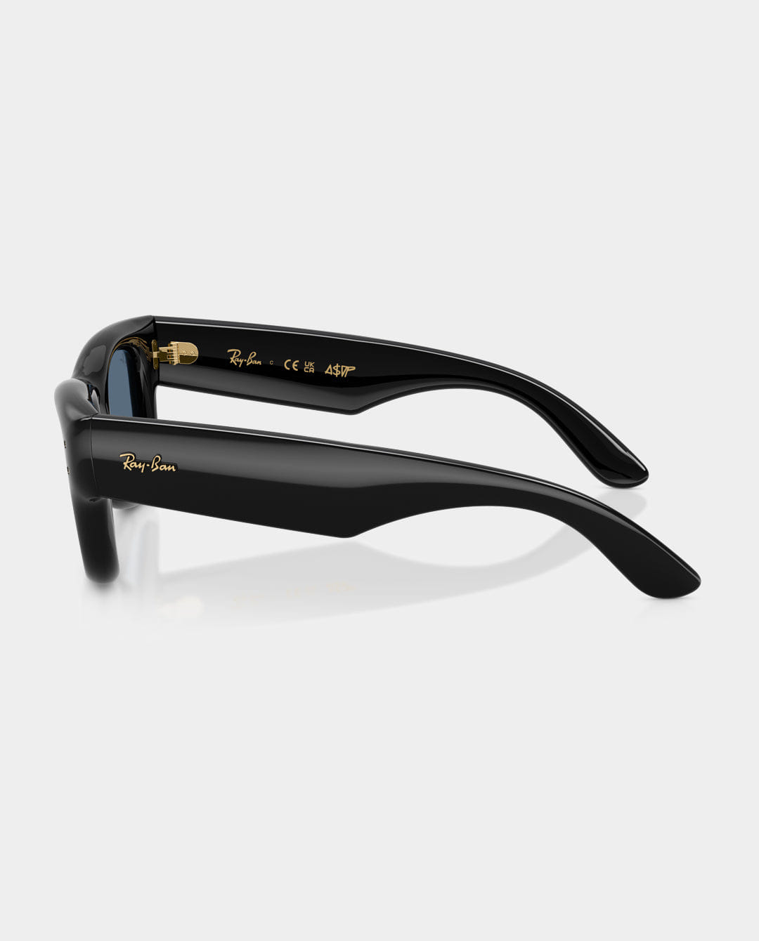 Ray - Ban - Wayfarer Puffer Sunglasses - Black with Dark Blue Lens