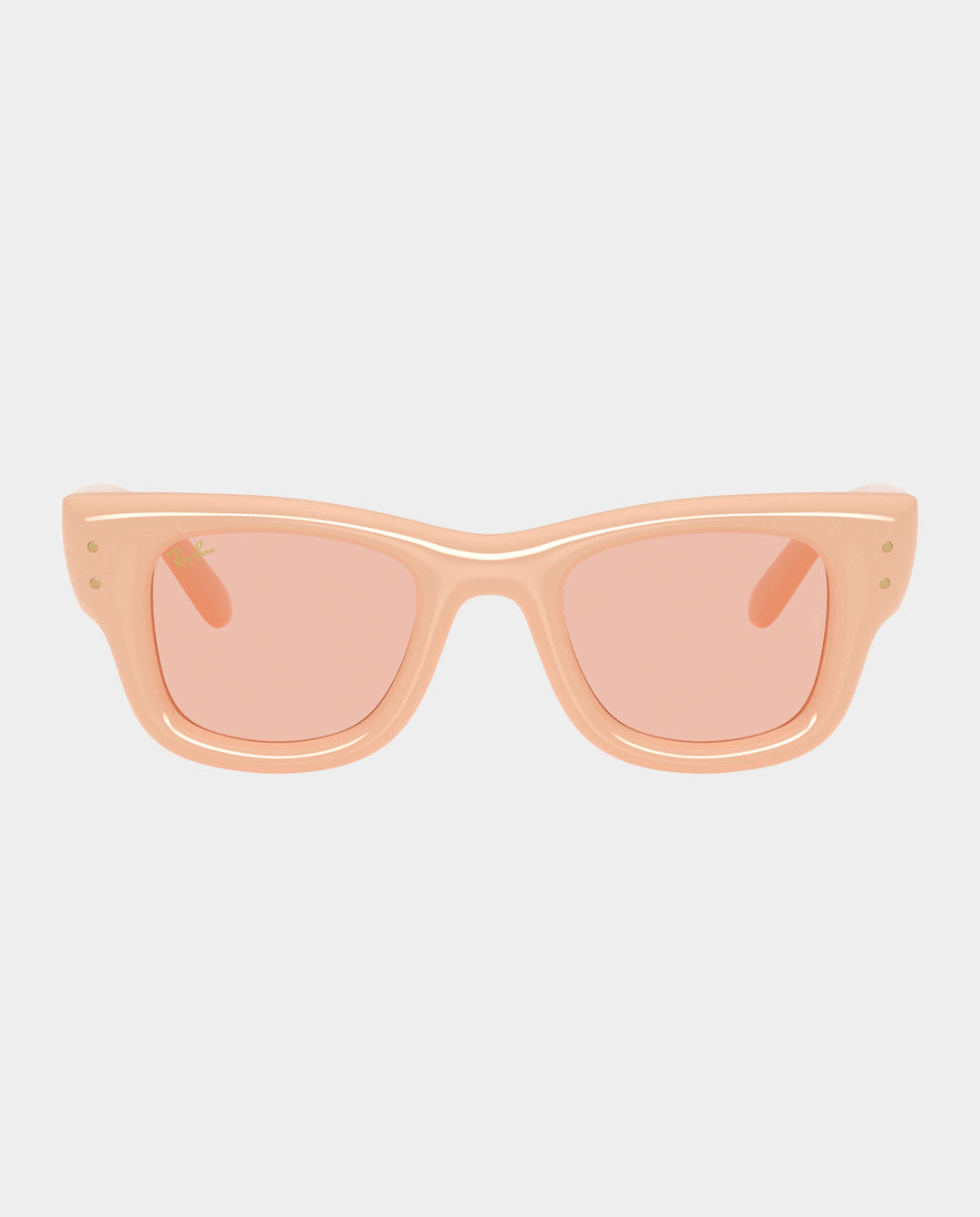 Ray - Ban - Wayfarer Puffer Sunglasses - Solid Nude with Dark Pink Lens