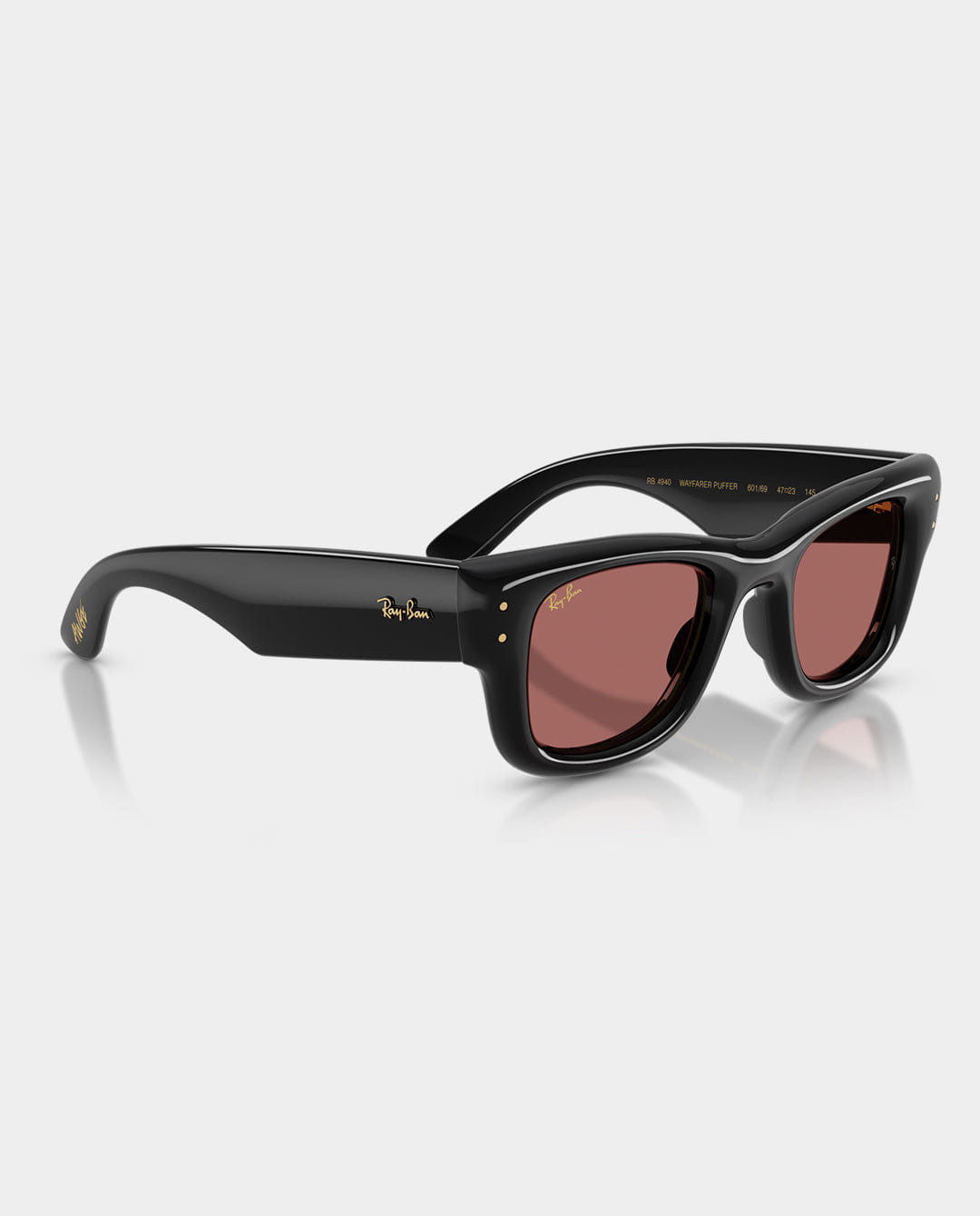 Ray - Ban x A$AP Rocky - Wayfarer Puffer Sunglasses - Black with Dark Violet Lens