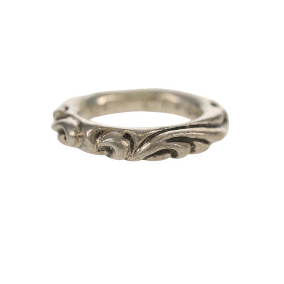 Chrome Hearts Scroll Band Ring Ag925 Silver #1(JP Size) Auth 152460M 152460M