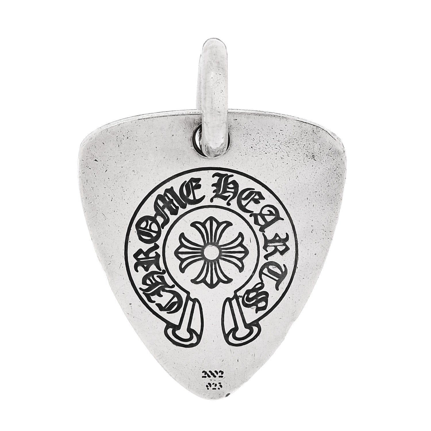 Chrome Hearts Sterling Silver Guitar Pick Fcker Pendant