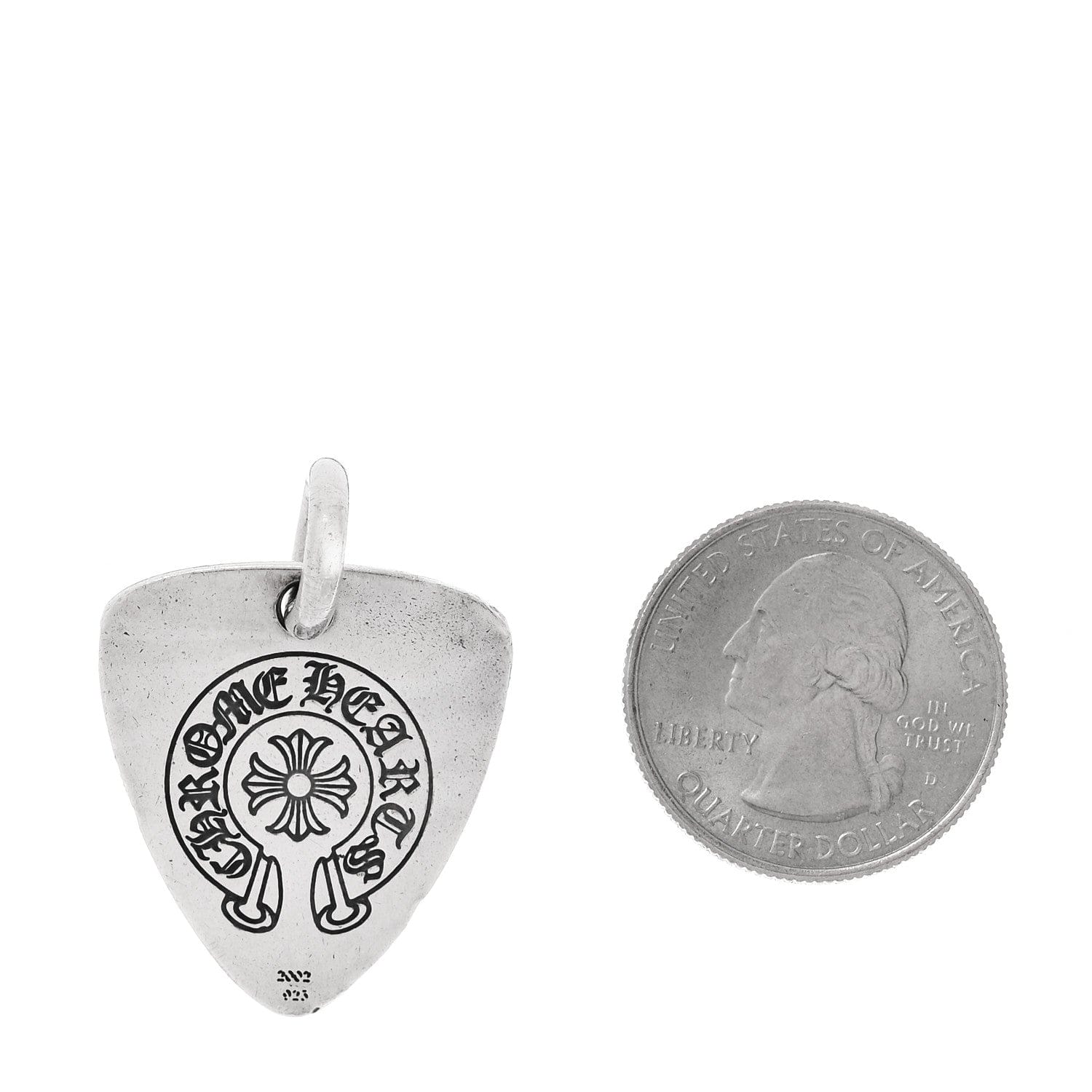 Chrome Hearts Sterling Silver Guitar Pick Fcker Pendant