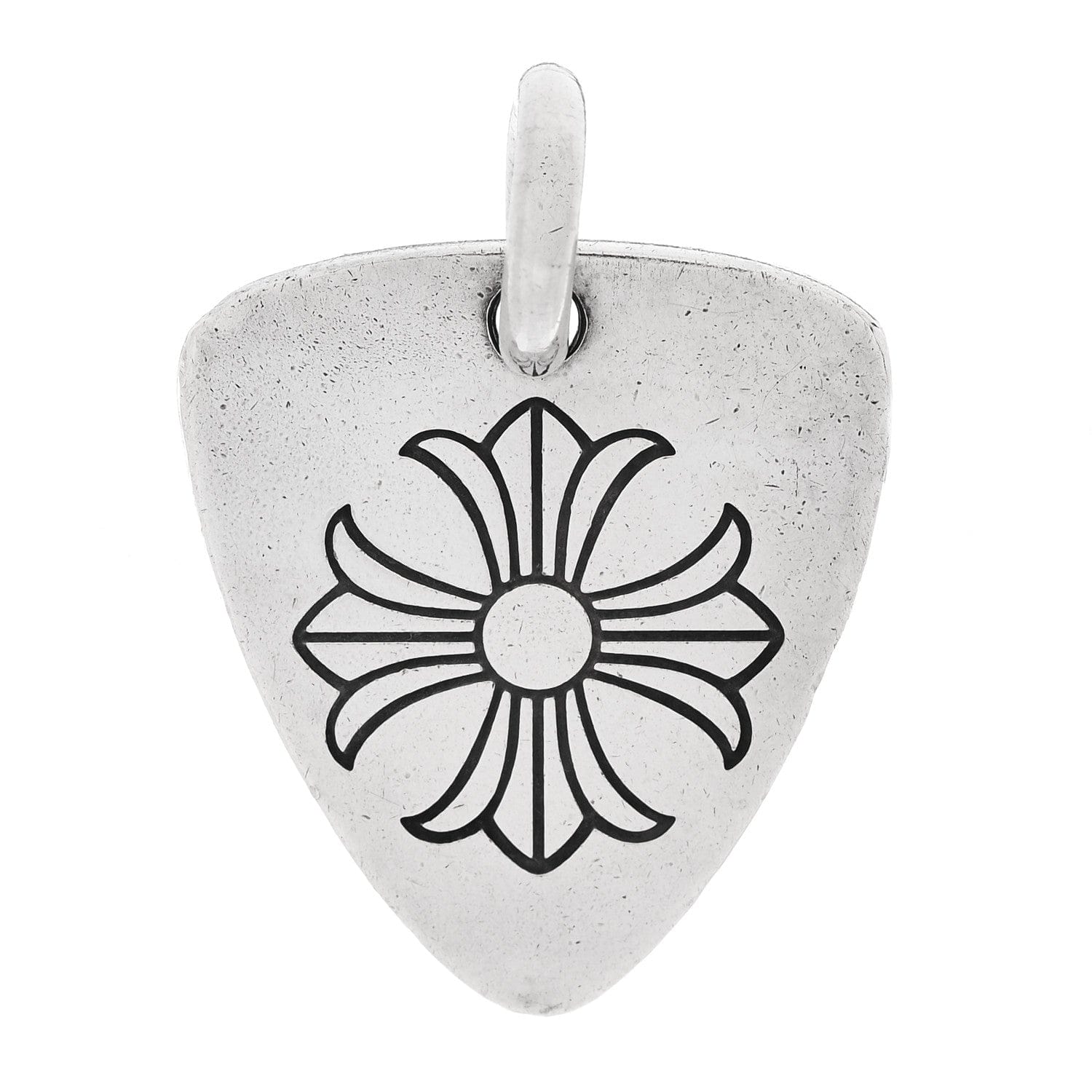 Chrome Hearts Sterling Silver Guitar Pick Fcker Pendant
