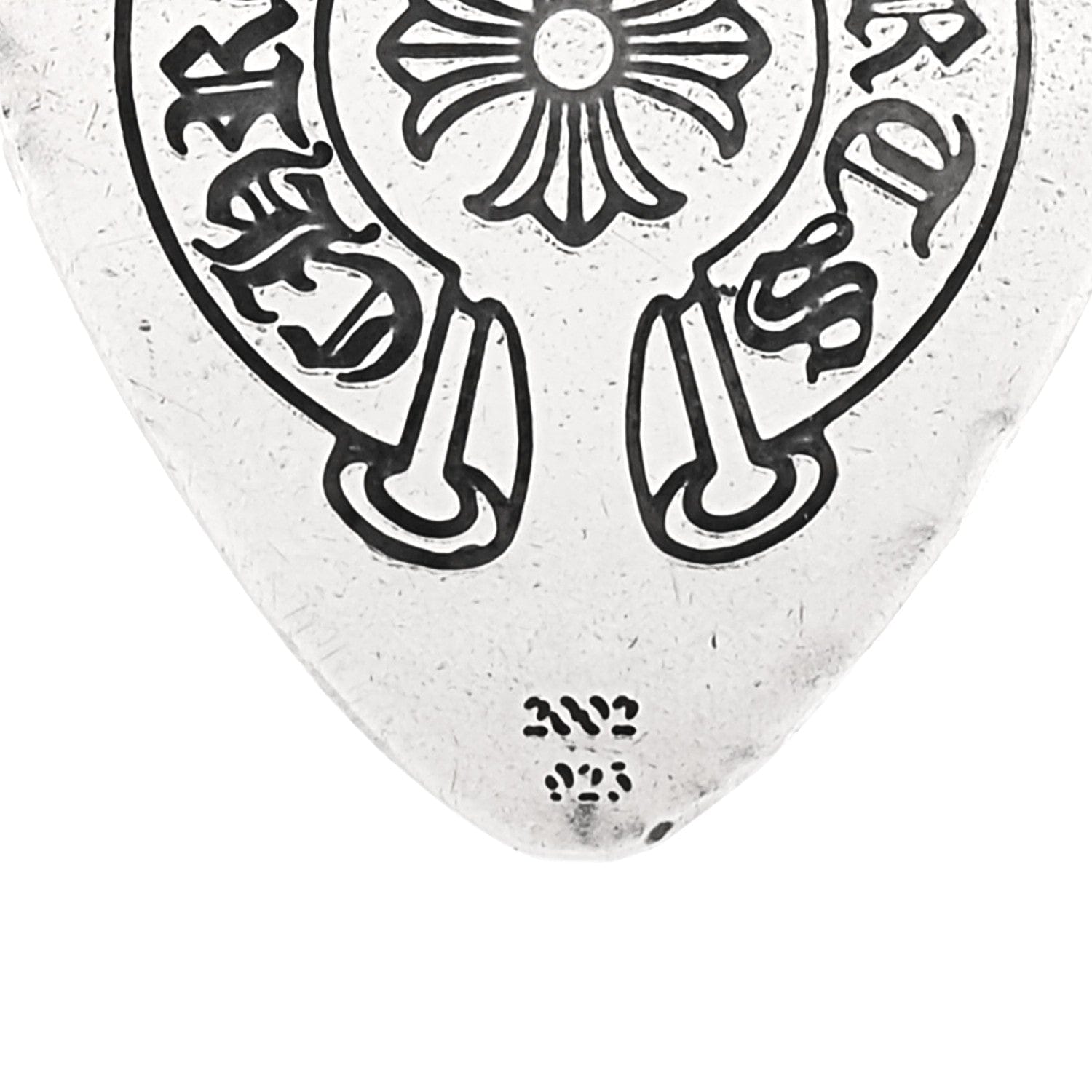 Chrome Hearts Sterling Silver Guitar Pick Fcker Pendant