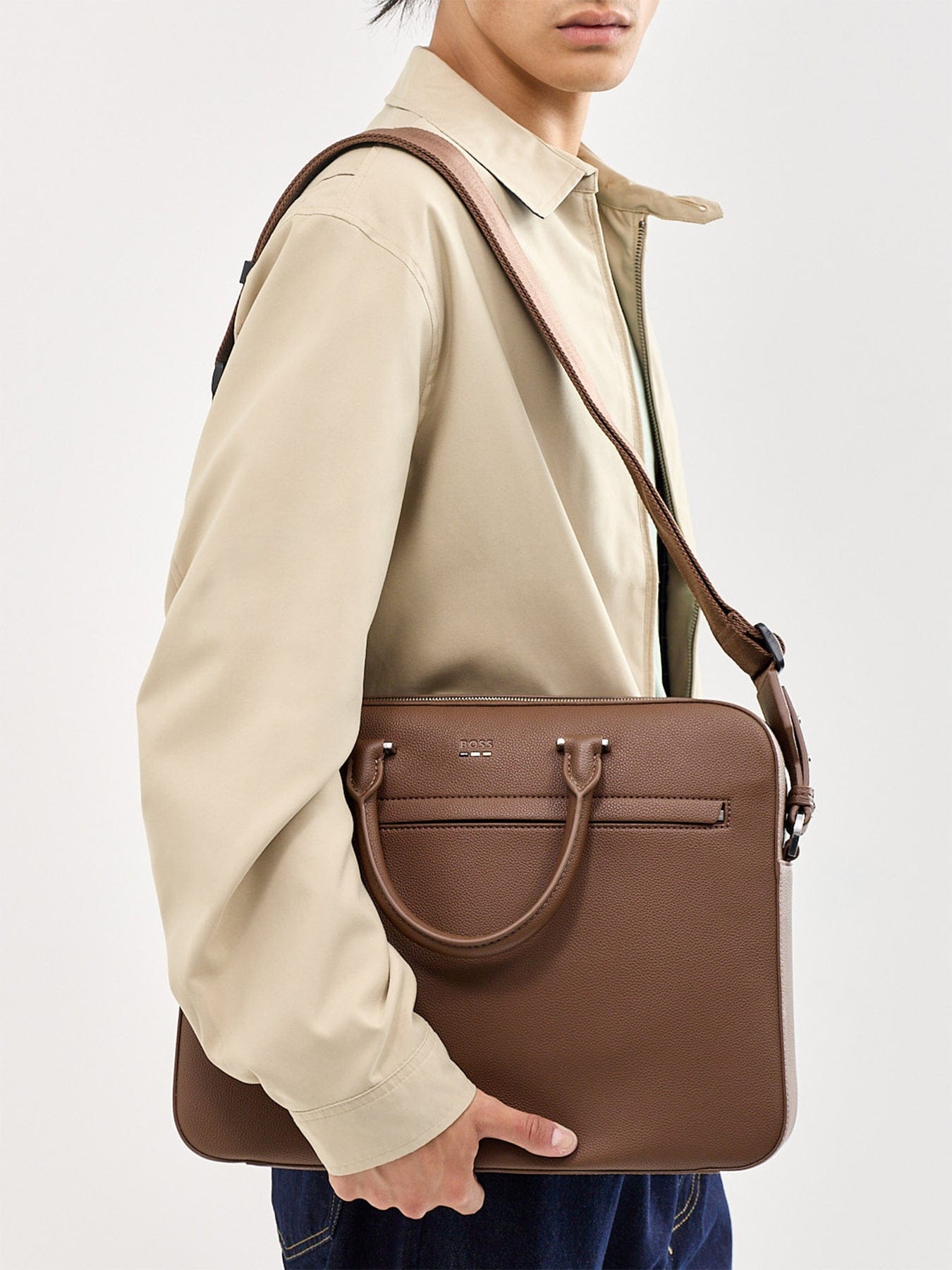BOSS Ray S Document Case Brown