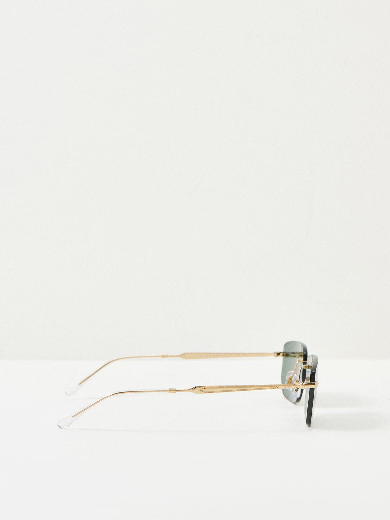 Ray-Ban 0RB3768 Rimless Oval Sunglasses Gold