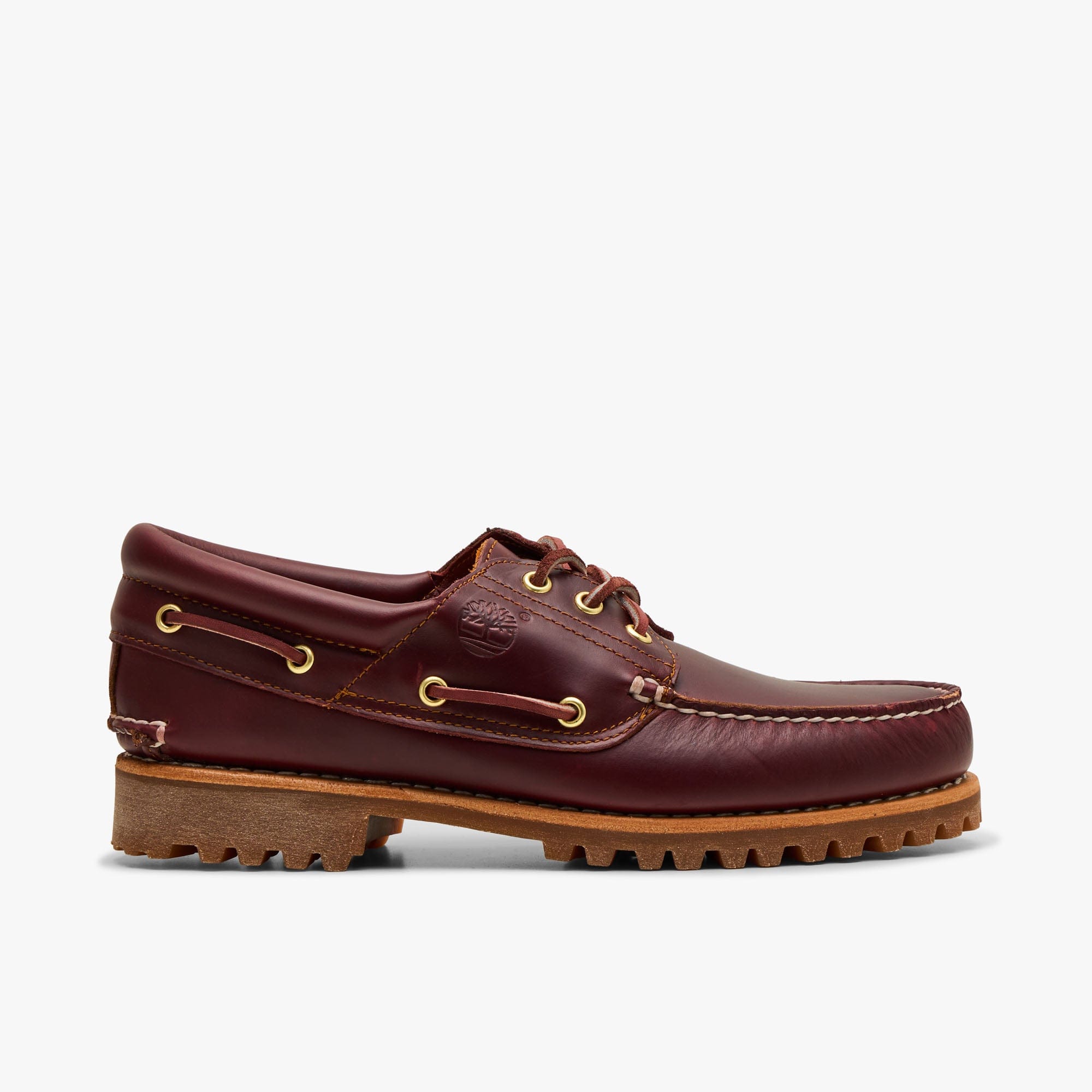 Timberland Authentic 3 - Eye Boat Shoe / Burgundy Full Grain