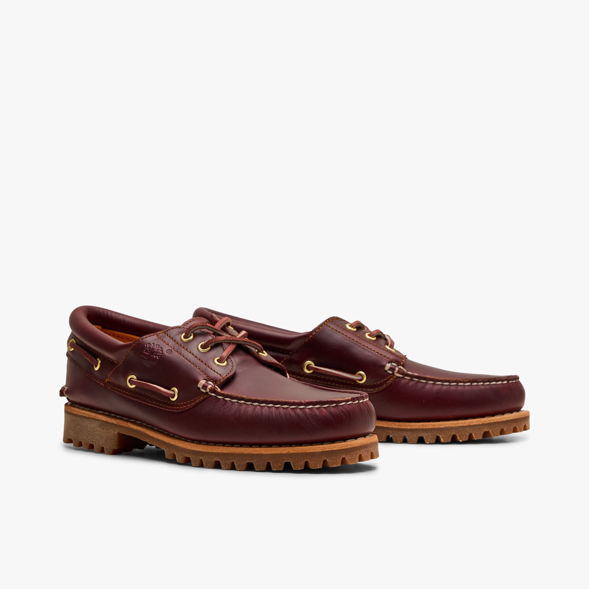 Timberland Authentic 3 - Eye Boat Shoe / Burgundy Full Grain