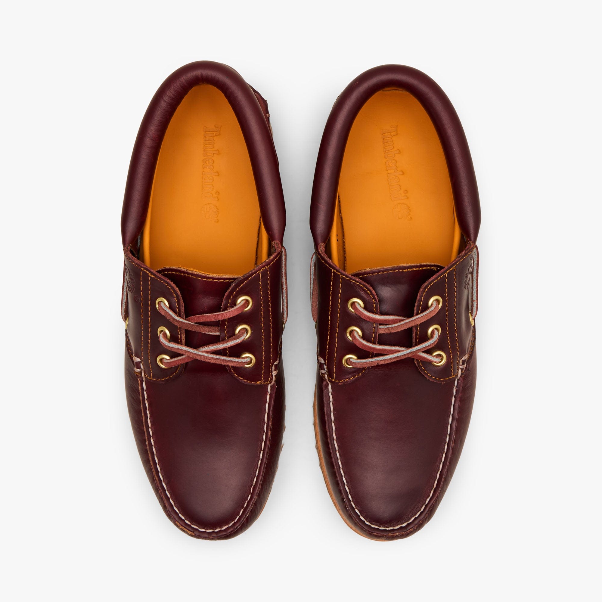 Timberland Authentic 3 - Eye Boat Shoe / Burgundy Full Grain