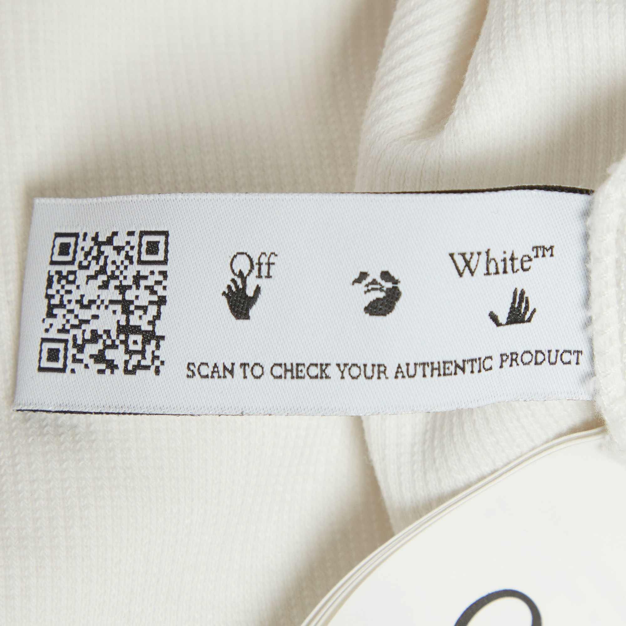Off - White White Logo Rib Knit Crop Top