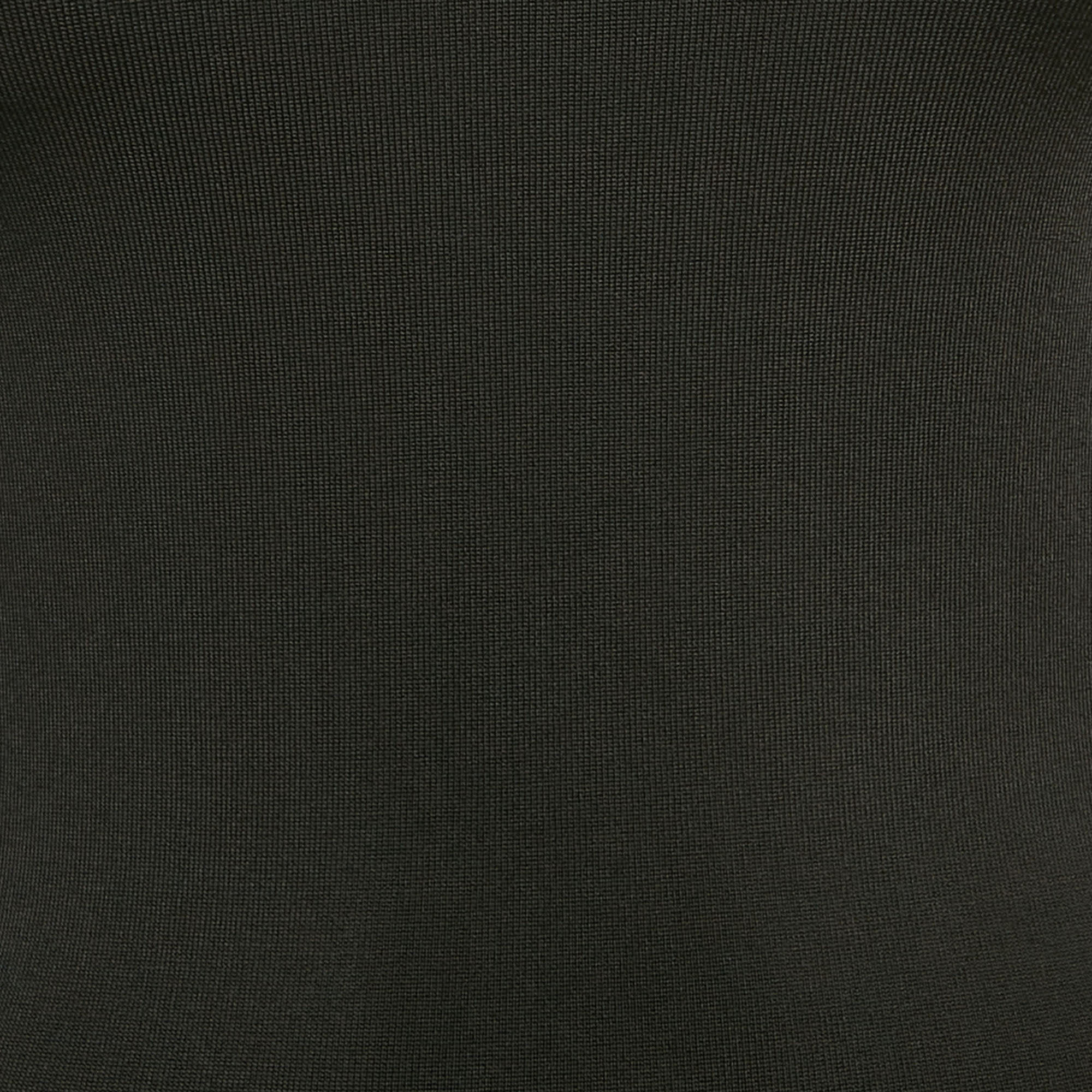 Off - White Black Rib Knit Back Open Fitted Top