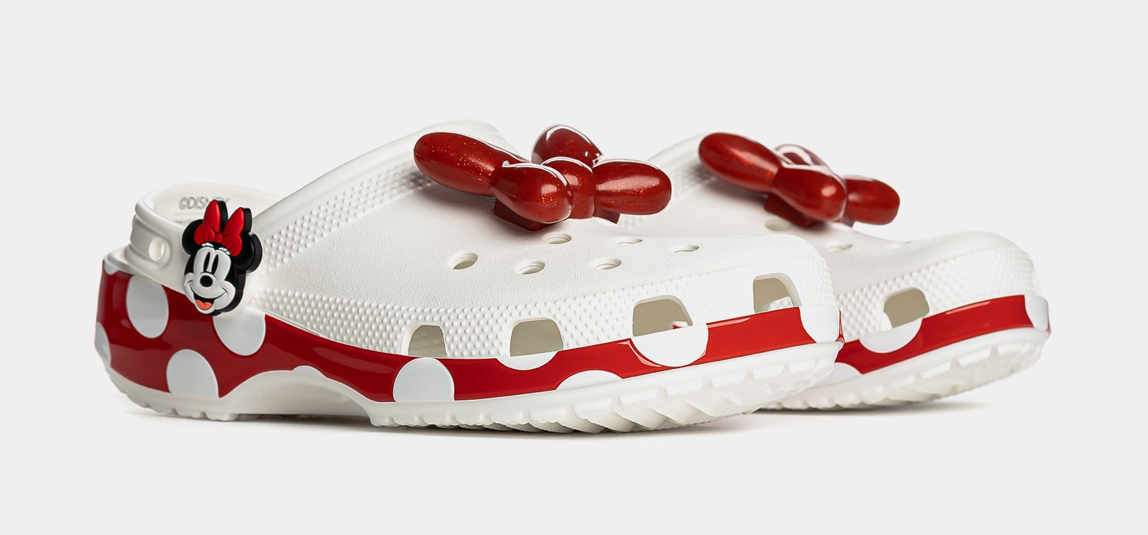 CROCS Disney Minnie Mouse And Friends Classic Clog Mens Sandals (White/Red)