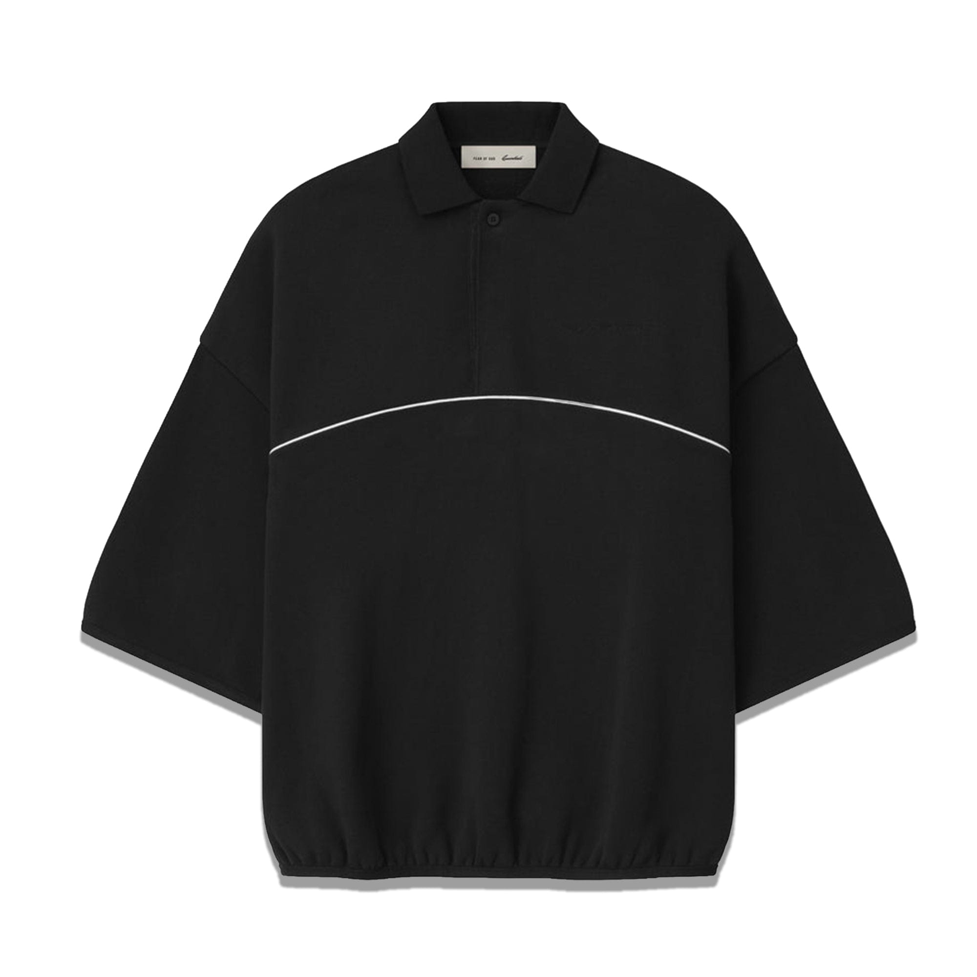 Fear of God Essentials Active Trace 3/4 Sleeve Modern Polo Black 192SP264301F