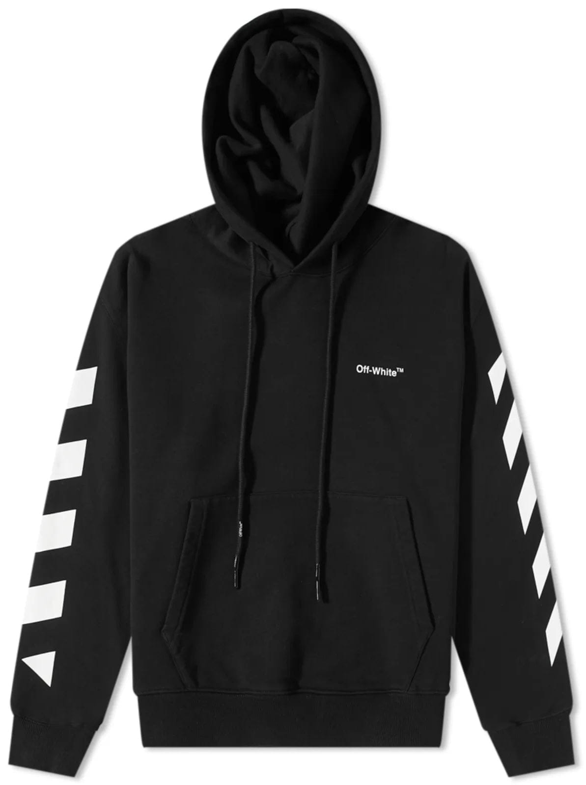 Off - White Diagonal Helvetica Oversized Black Hoodie