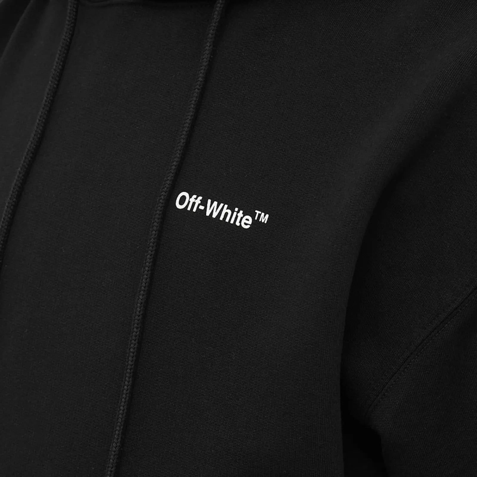 Off - White Diagonal Helvetica Oversized Black Hoodie