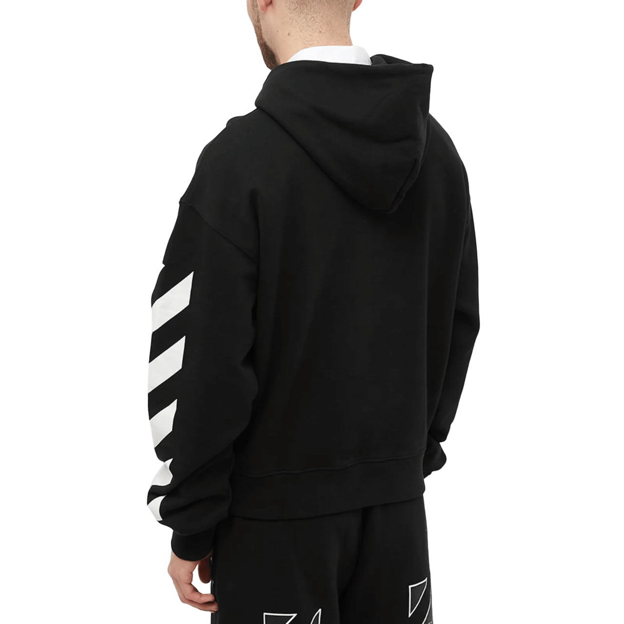 Off - White Diagonal Helvetica Oversized Black Hoodie