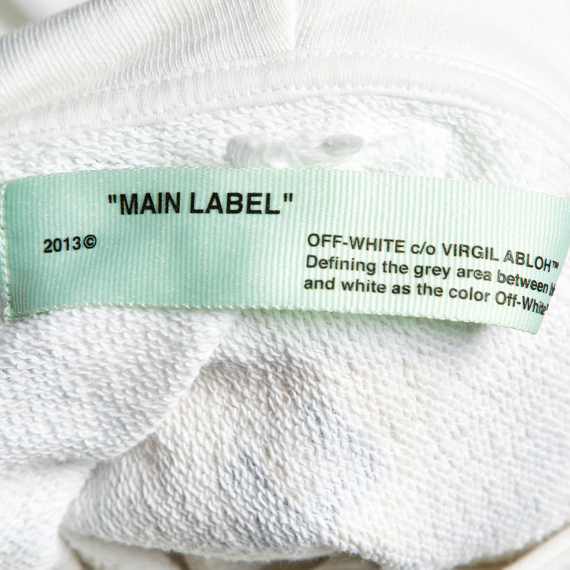 Off - White White Syringe Print Cotton Back Zip Detail Hoodie