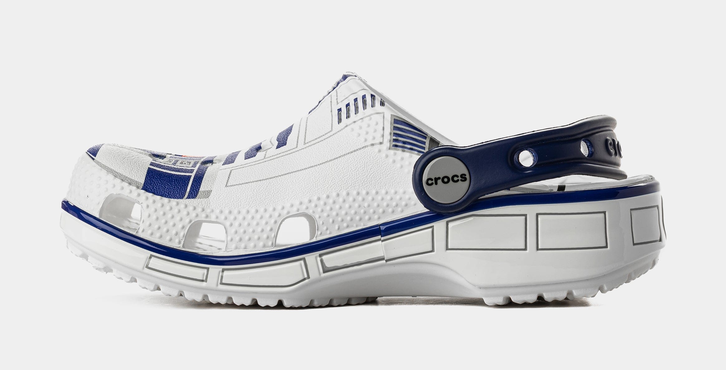 CROCS Star Wars R2 - D2 Classic Clog Preschool/Grade School Sandals (White/Blue/Light Grey)
