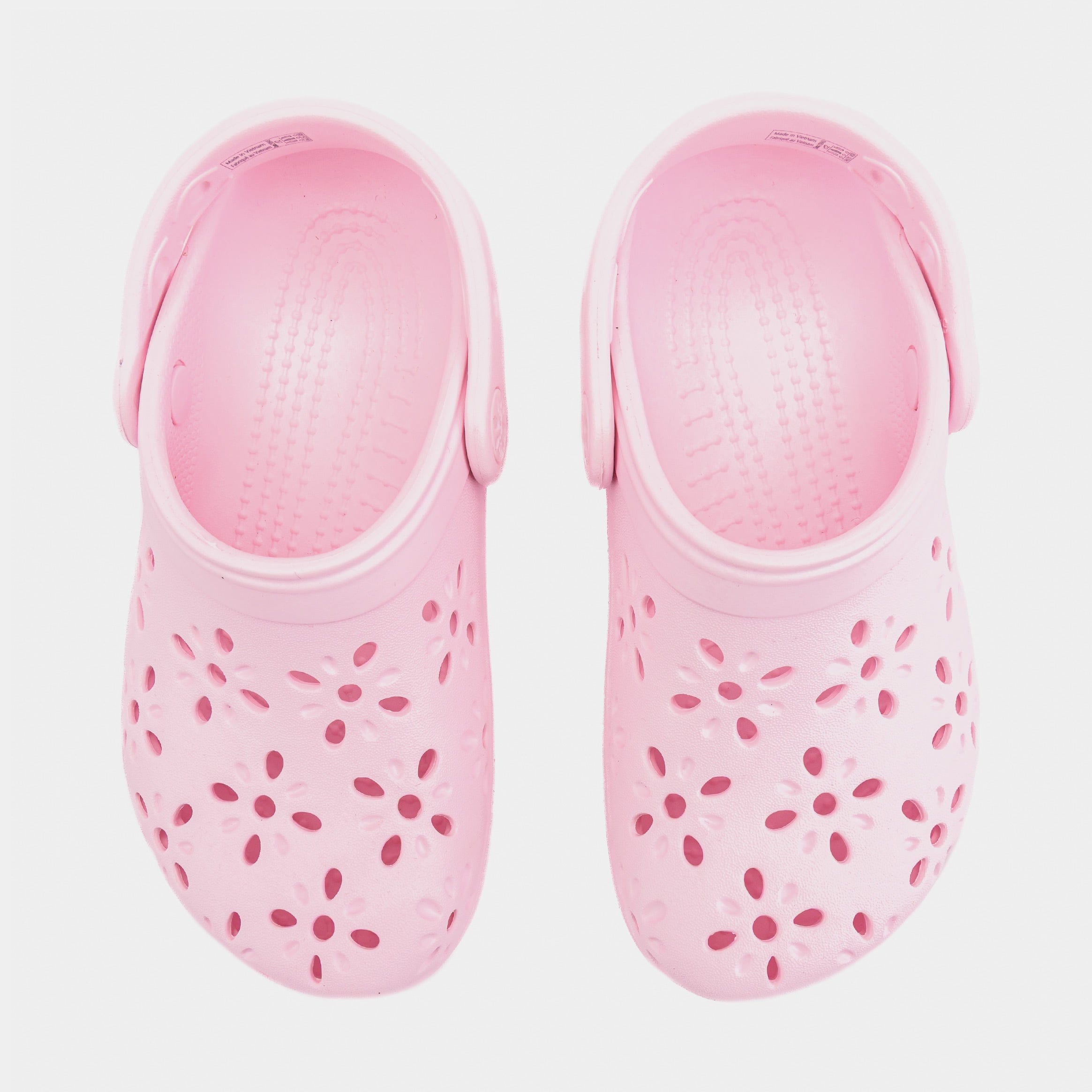 CROCS Classic Floral Cut Out Preschool/Grade School Sandals (Pink/Pink)