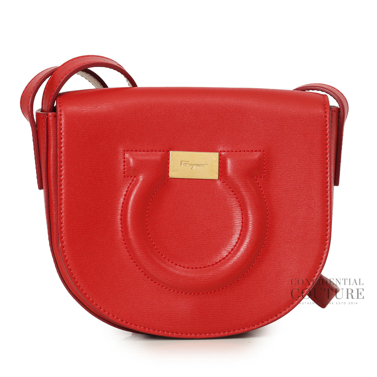 Salvatore Ferragamo Red Gancio City Crossbody Bag