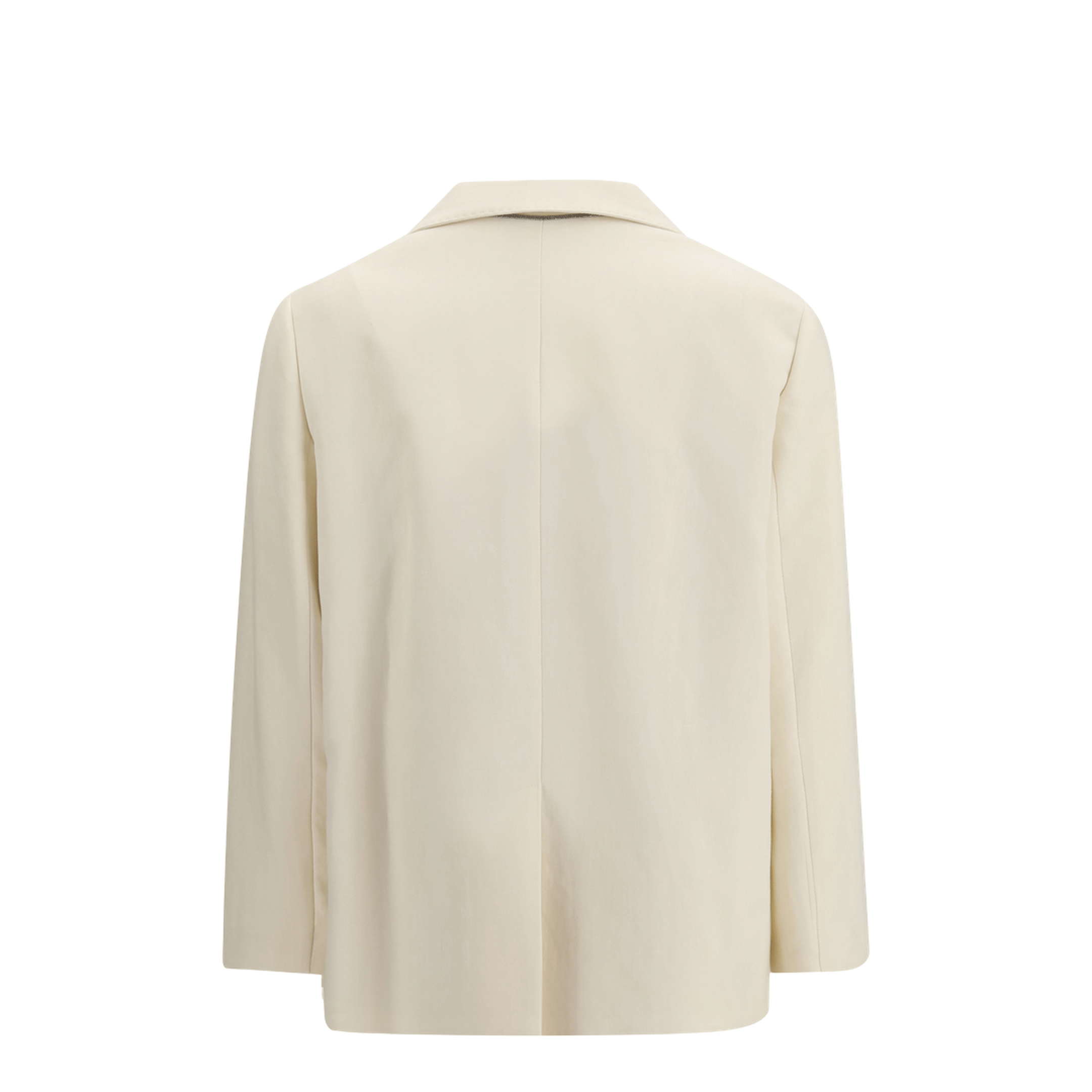 Brunello Cucinelli Fluid Twill Jacket In Viscose And Linen With Monile