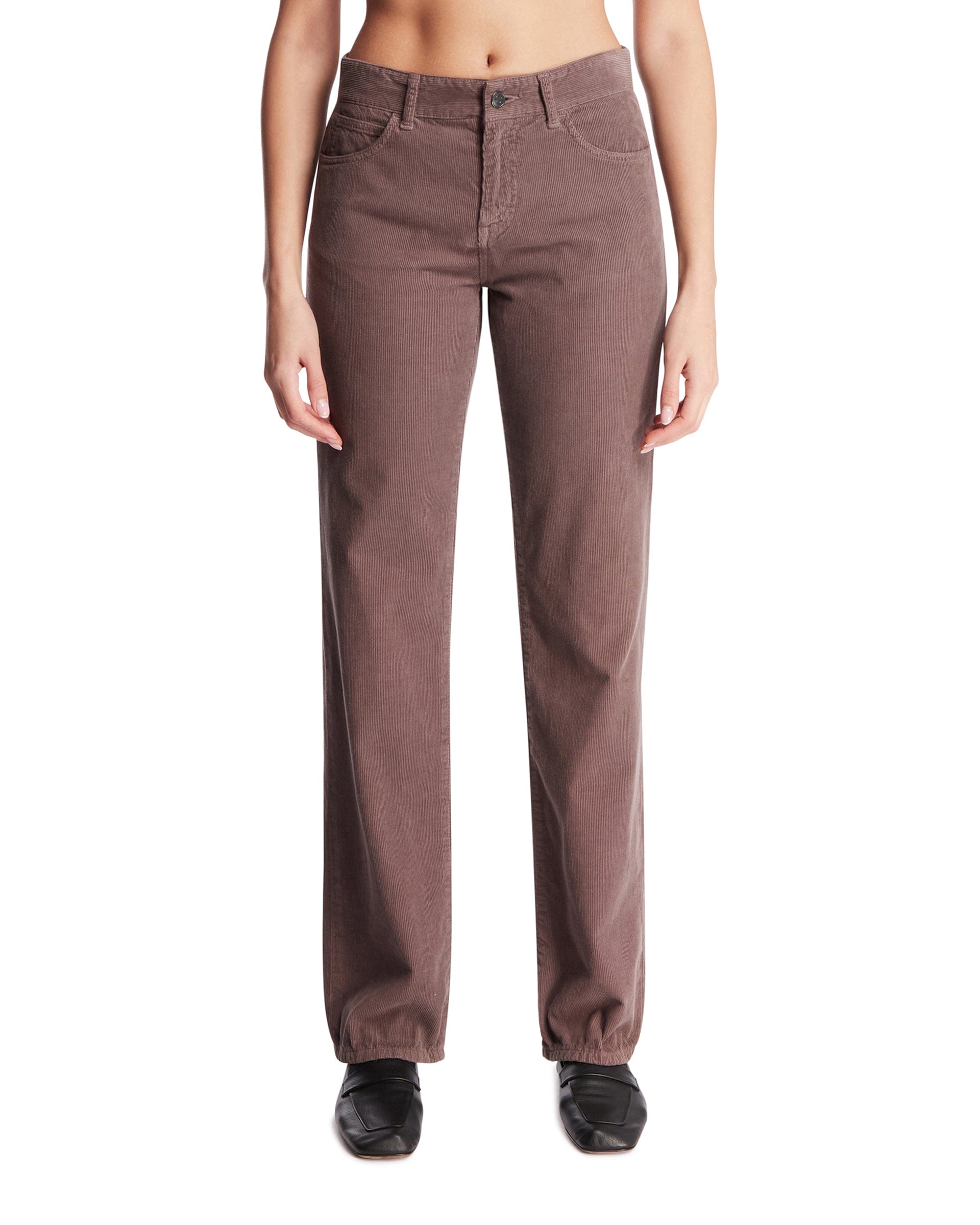 THE ROW Pantaloni Carlyl in Cotone Marroni