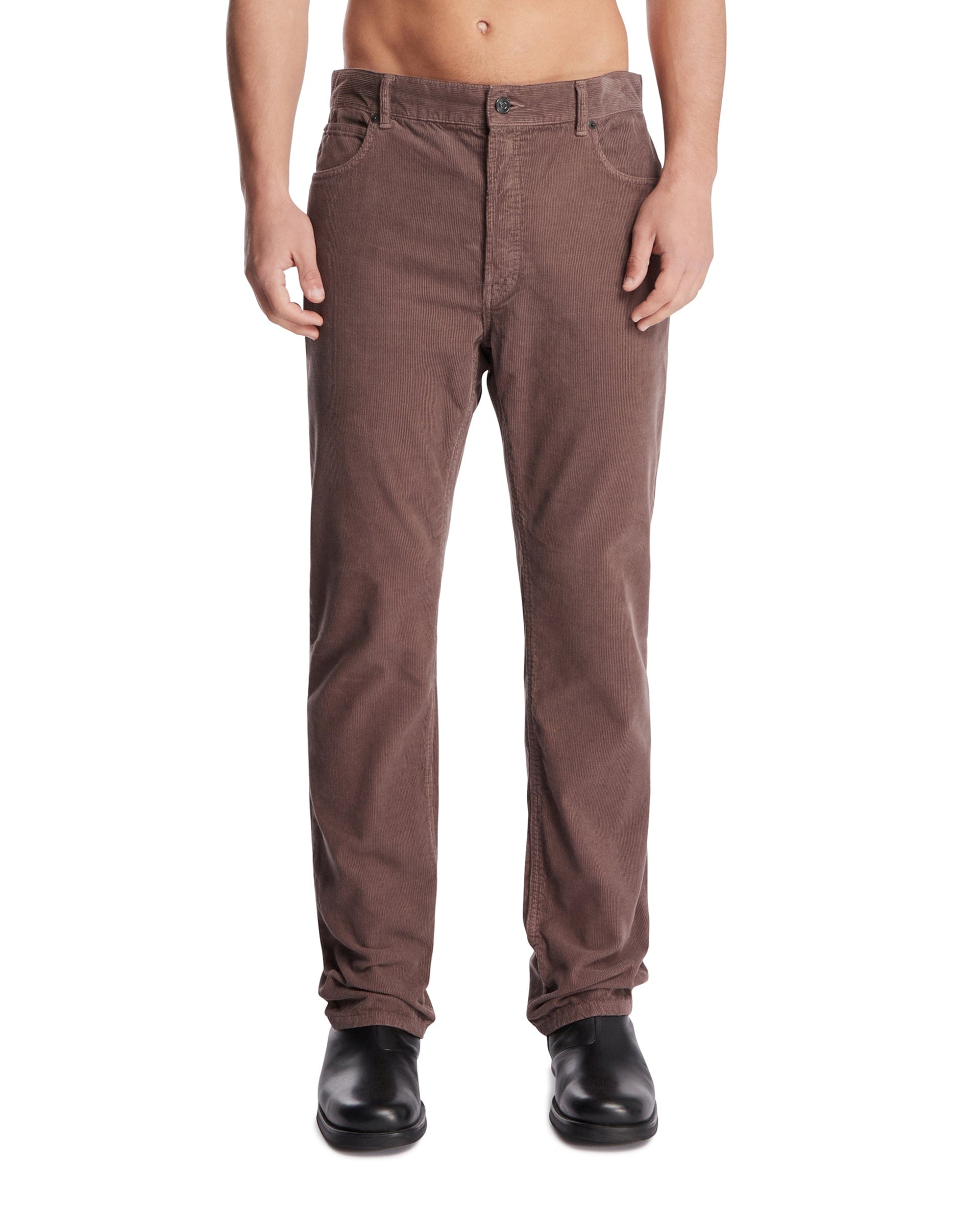 THE ROW Pantaloni In Velluto A Costine Grigi
