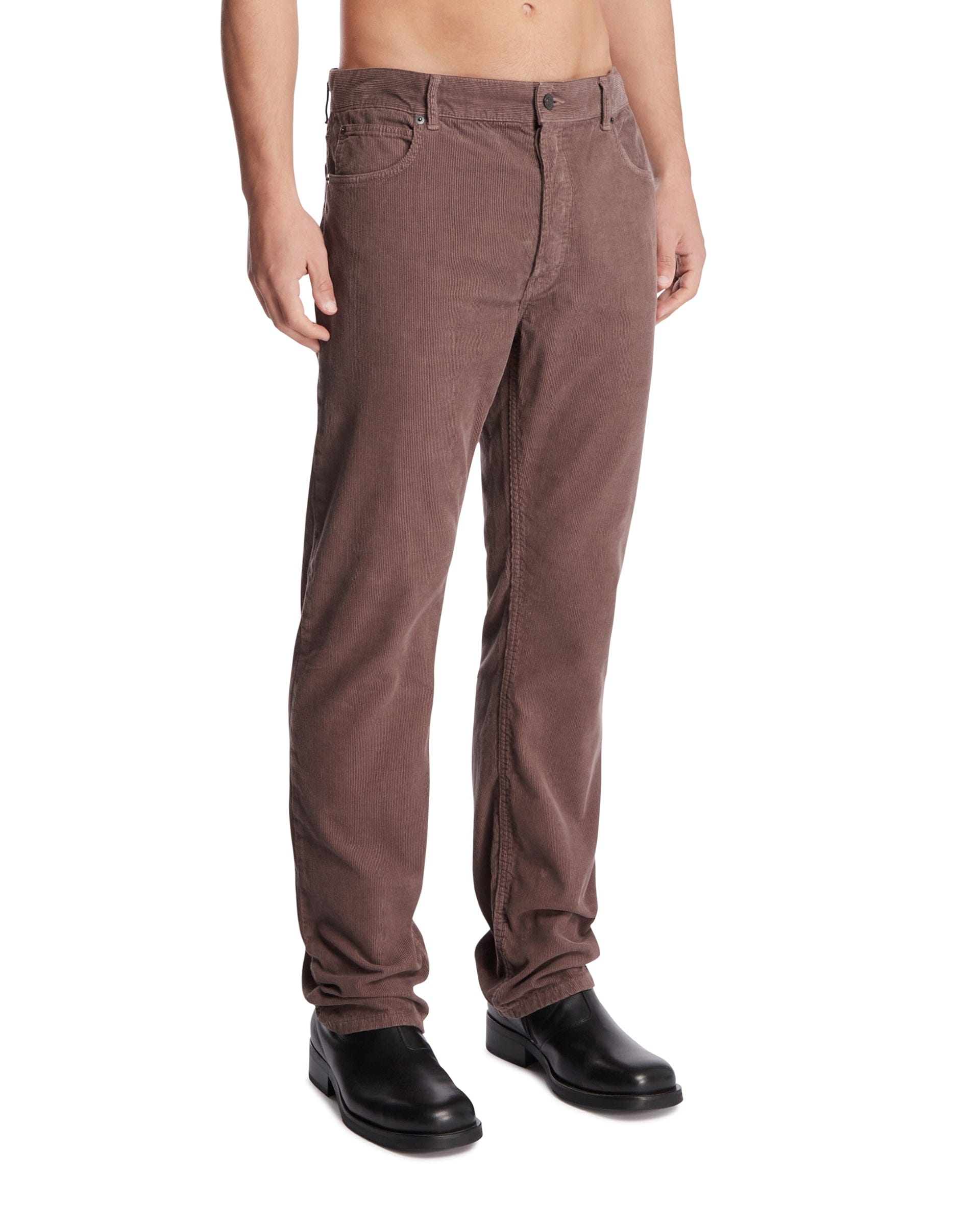 THE ROW Pantaloni In Velluto A Costine Grigi