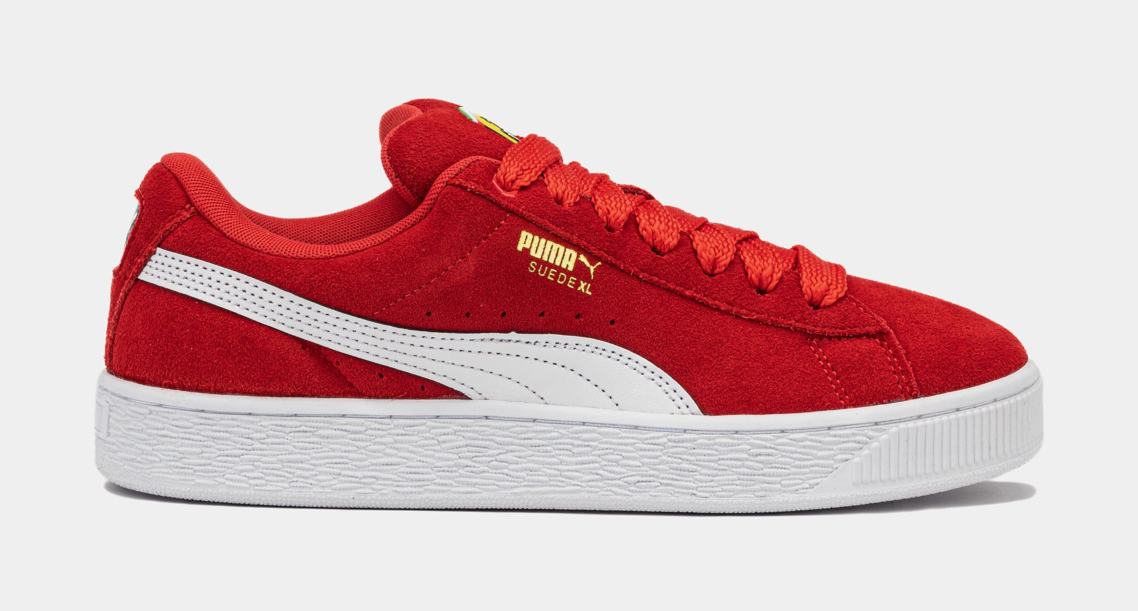 PUMA Scuderia Ferrari Suede XL Mens Lifestyle Shoes (Red/White)