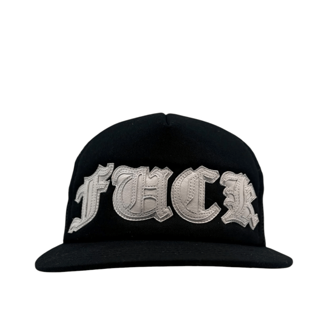Chrome Hearts F*** Leather Patch White Trucker